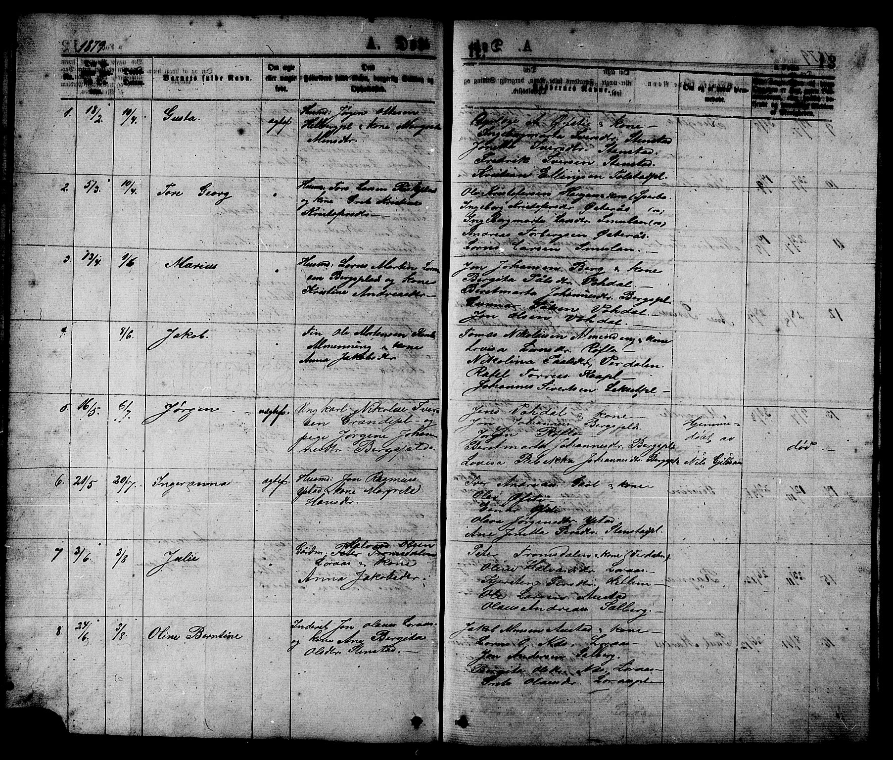 Ministerialprotokoller, klokkerbøker og fødselsregistre - Nord-Trøndelag, SAT/A-1458/731/L0311: Parish register (copy) no. 731C02, 1875-1911, p. 13