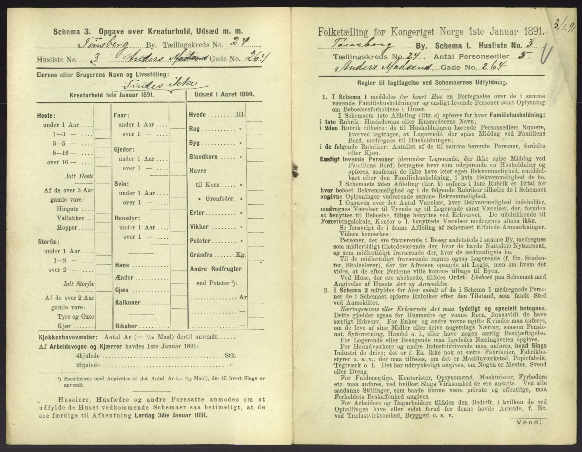 RA, 1891 census for 0705 Tønsberg, 1891, p. 772