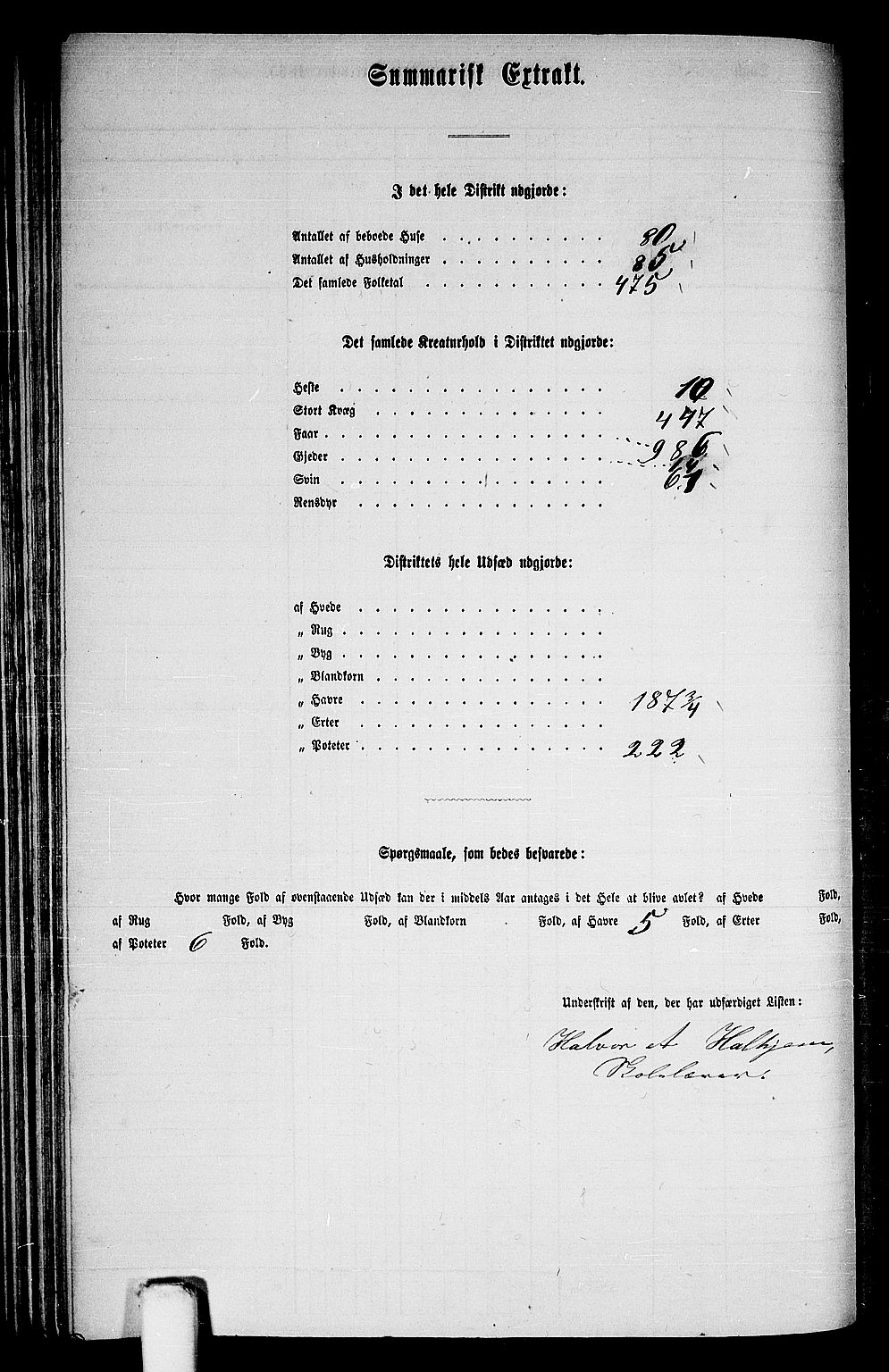 RA, 1865 census for Os, 1865, p. 63