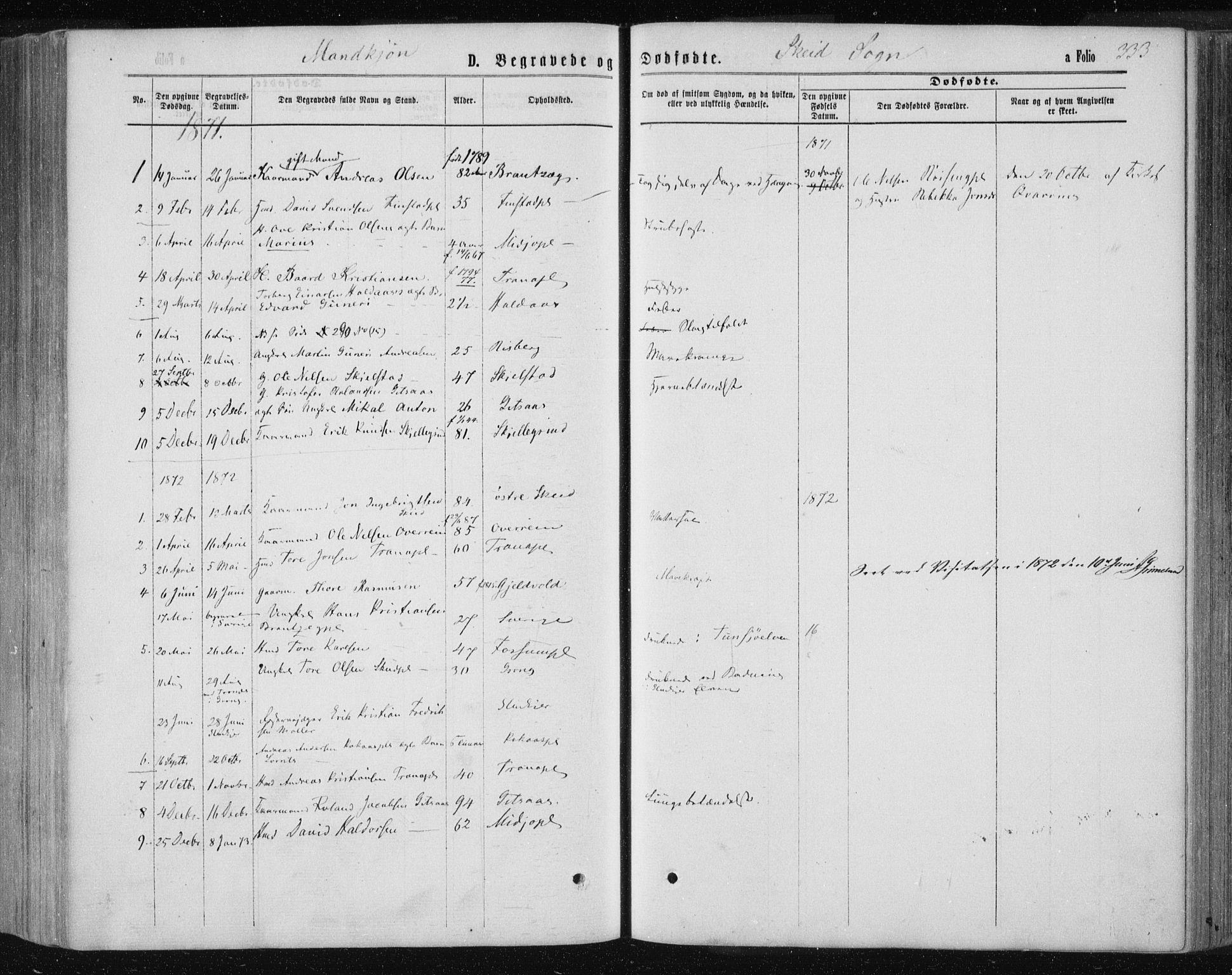 Ministerialprotokoller, klokkerbøker og fødselsregistre - Nord-Trøndelag, SAT/A-1458/735/L0345: Parish register (official) no. 735A08 /2, 1863-1872, p. 333