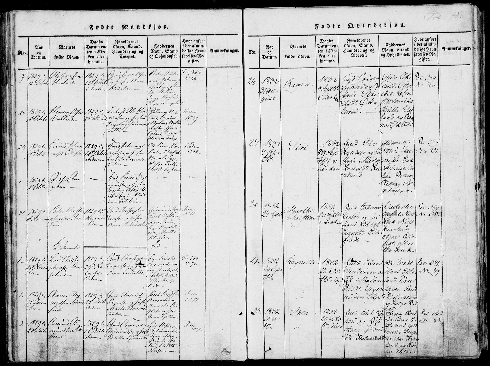 Skjold sokneprestkontor, AV/SAST-A-101847/H/Ha/Haa/L0003: Parish register (official) no. A 3, 1815-1835, p. 65