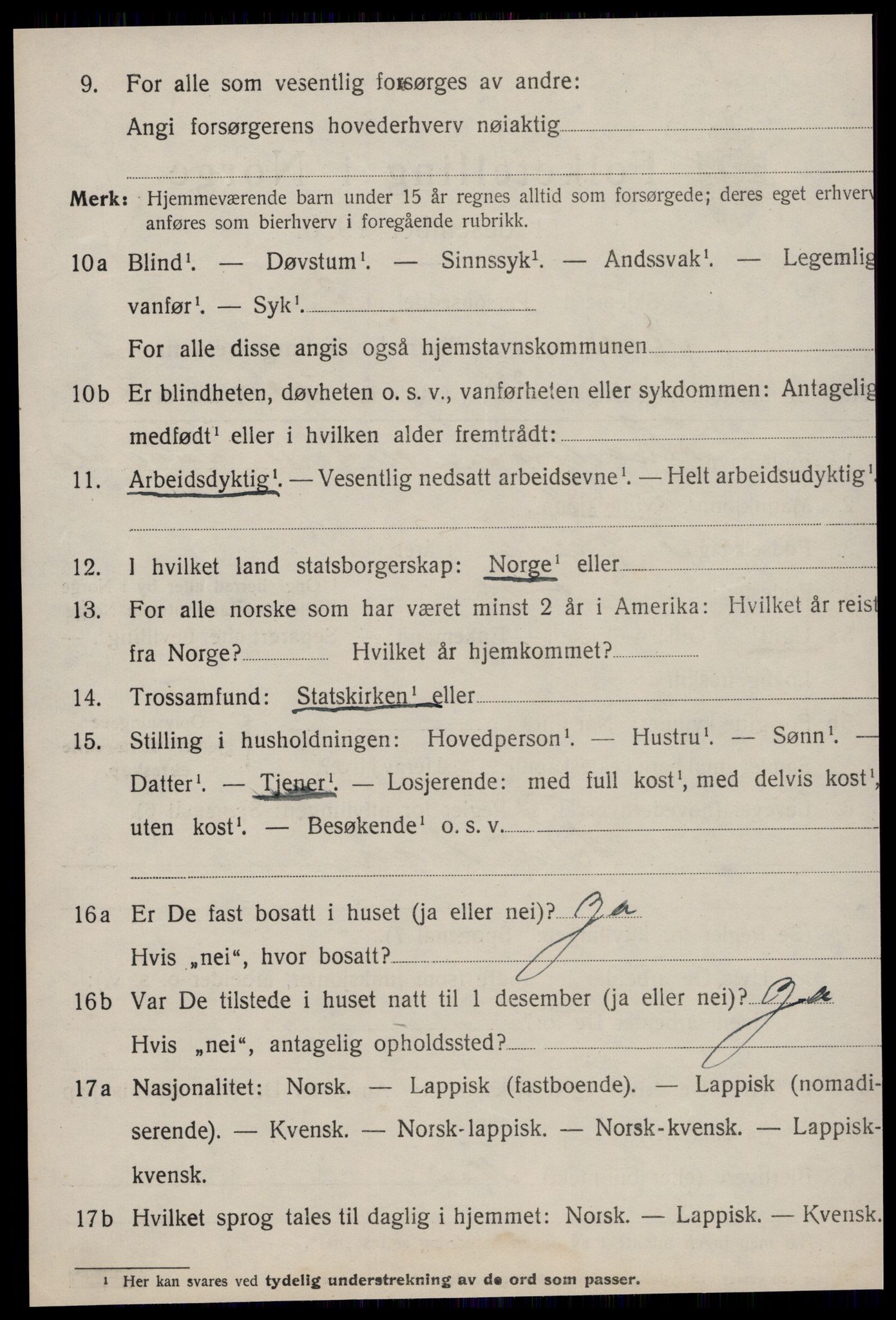 SAT, 1920 census for Røros, 1920, p. 9361