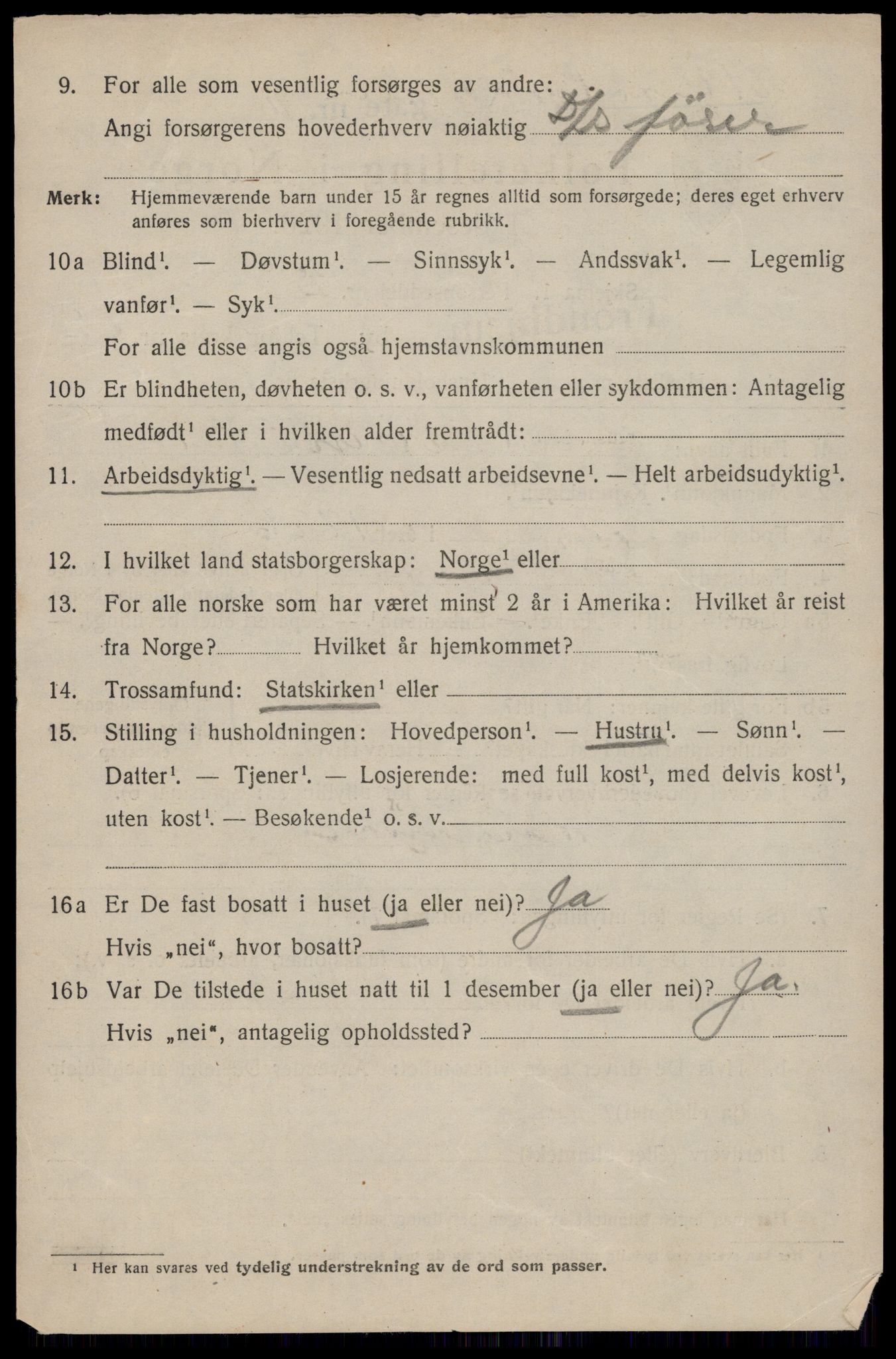 SAT, 1920 census for Trondheim, 1920, p. 123733