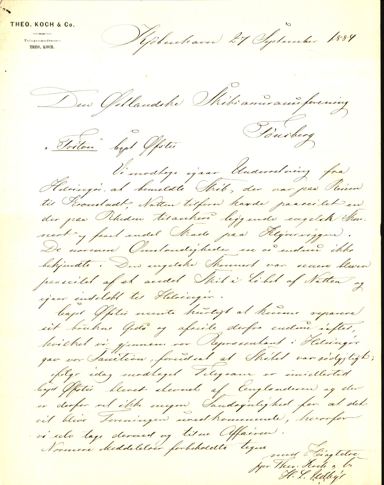 Pa 63 - Østlandske skibsassuranceforening, VEMU/A-1079/G/Ga/L0017/0001: Havaridokumenter / Triton, Albama, Alfen, 1884, p. 26