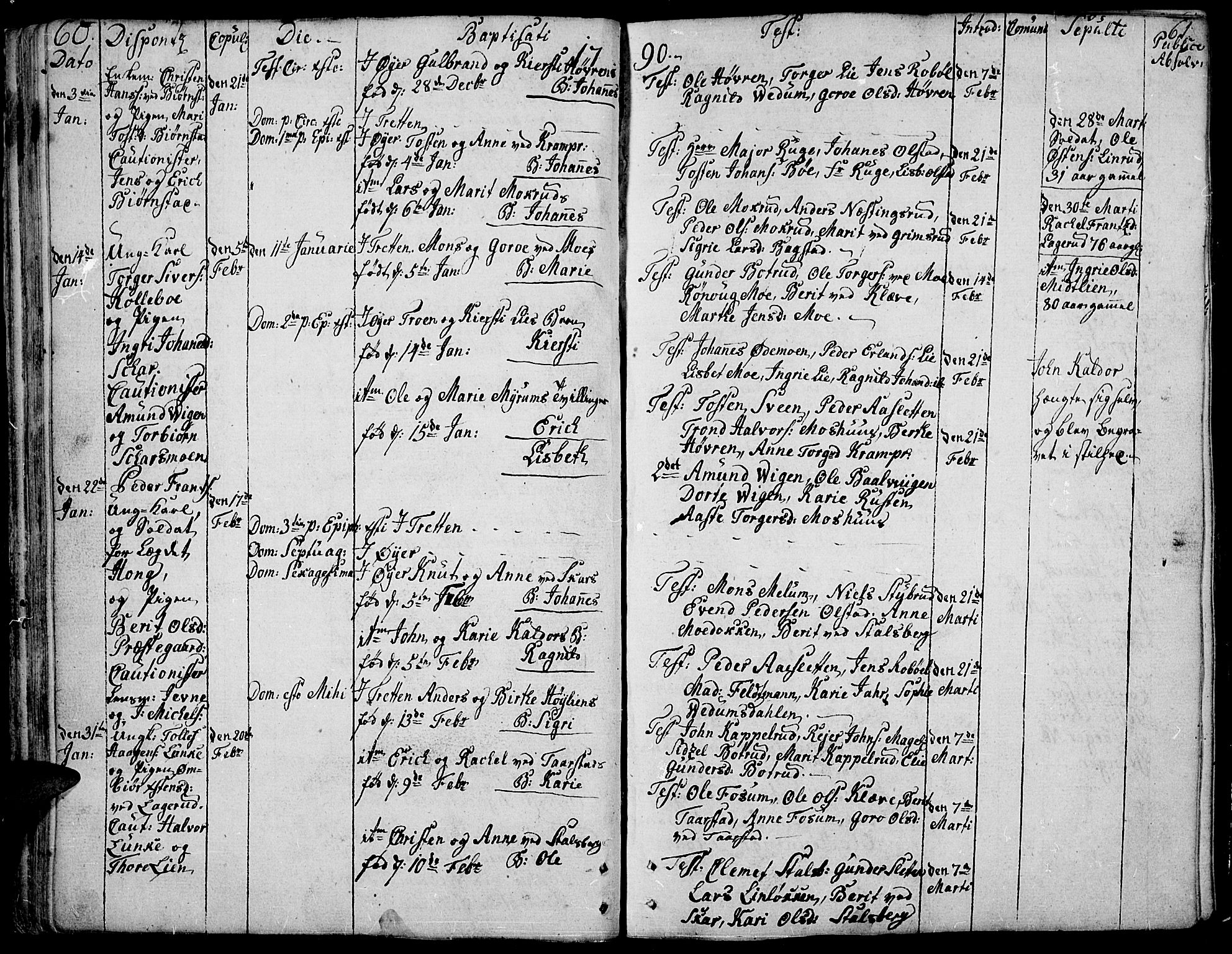 Øyer prestekontor, SAH/PREST-084/H/Ha/Haa/L0003: Parish register (official) no. 3, 1784-1824, p. 60-61