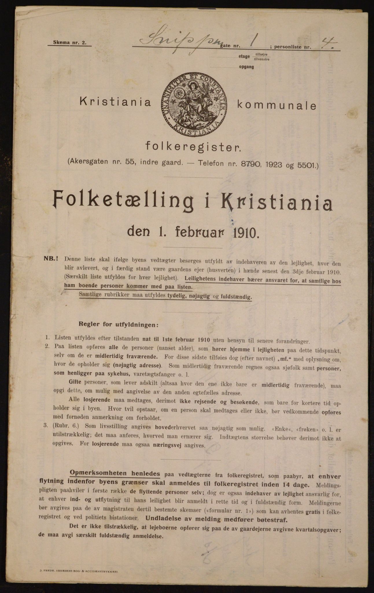 OBA, Municipal Census 1910 for Kristiania, 1910, p. 93383