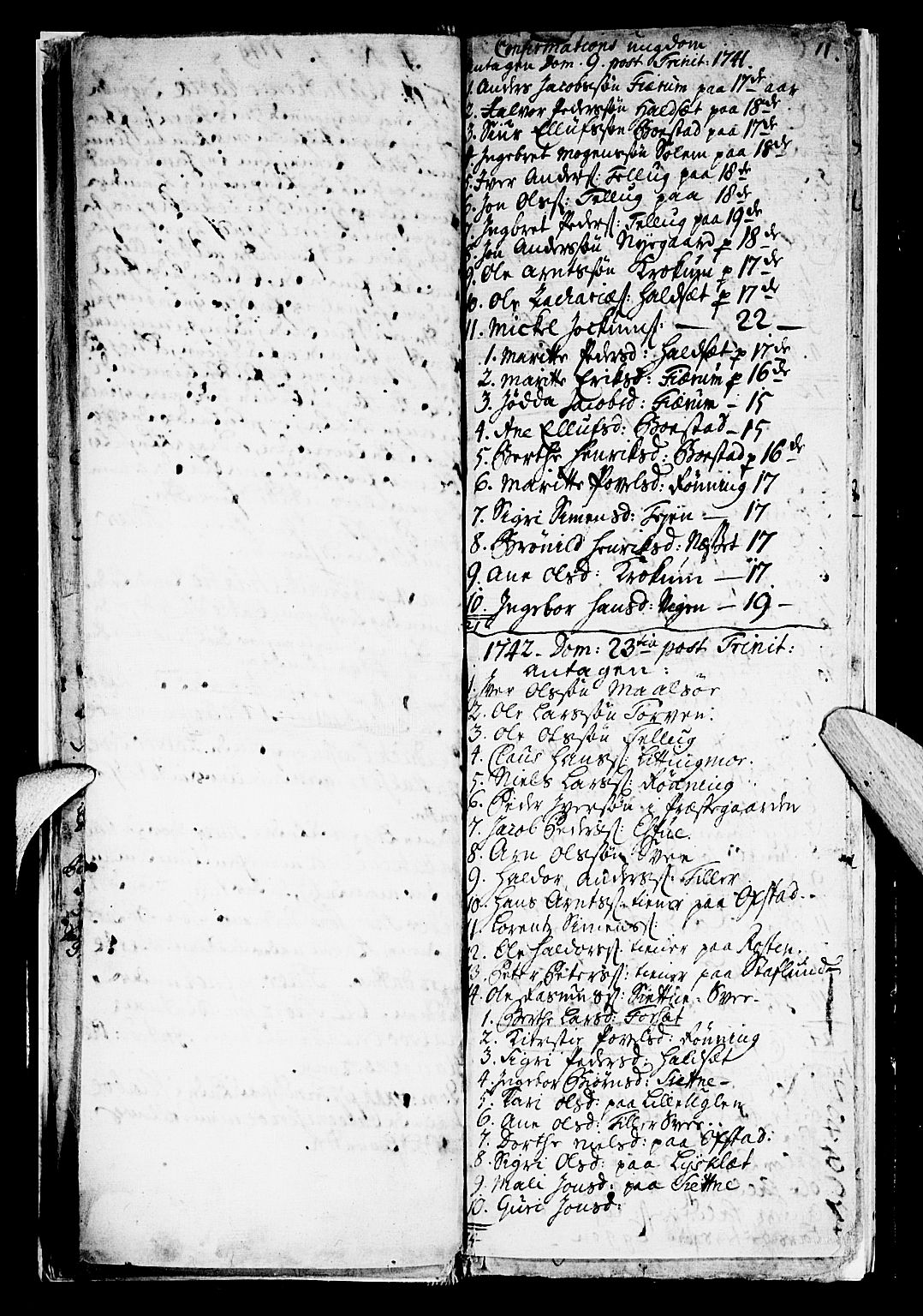Ministerialprotokoller, klokkerbøker og fødselsregistre - Sør-Trøndelag, SAT/A-1456/618/L0436: Parish register (official) no. 618A01, 1741-1749, p. 11