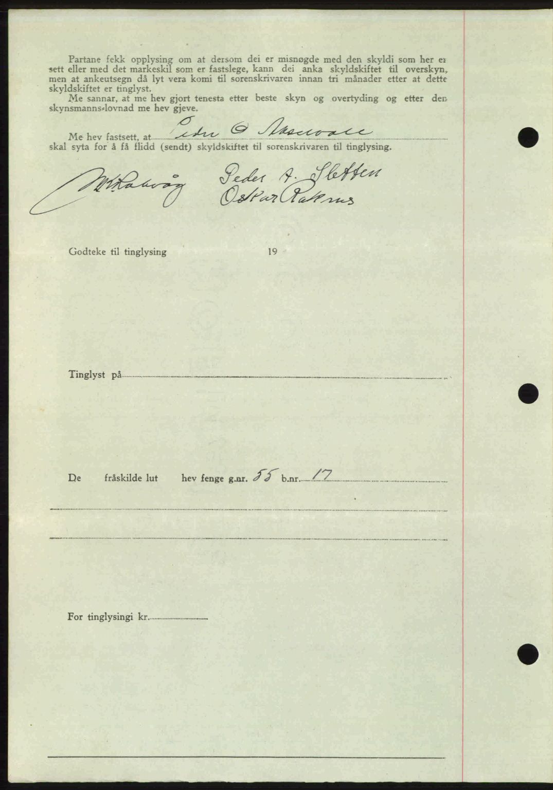 Romsdal sorenskriveri, SAT/A-4149/1/2/2C: Mortgage book no. A24, 1947-1947, Diary no: : 2559/1947