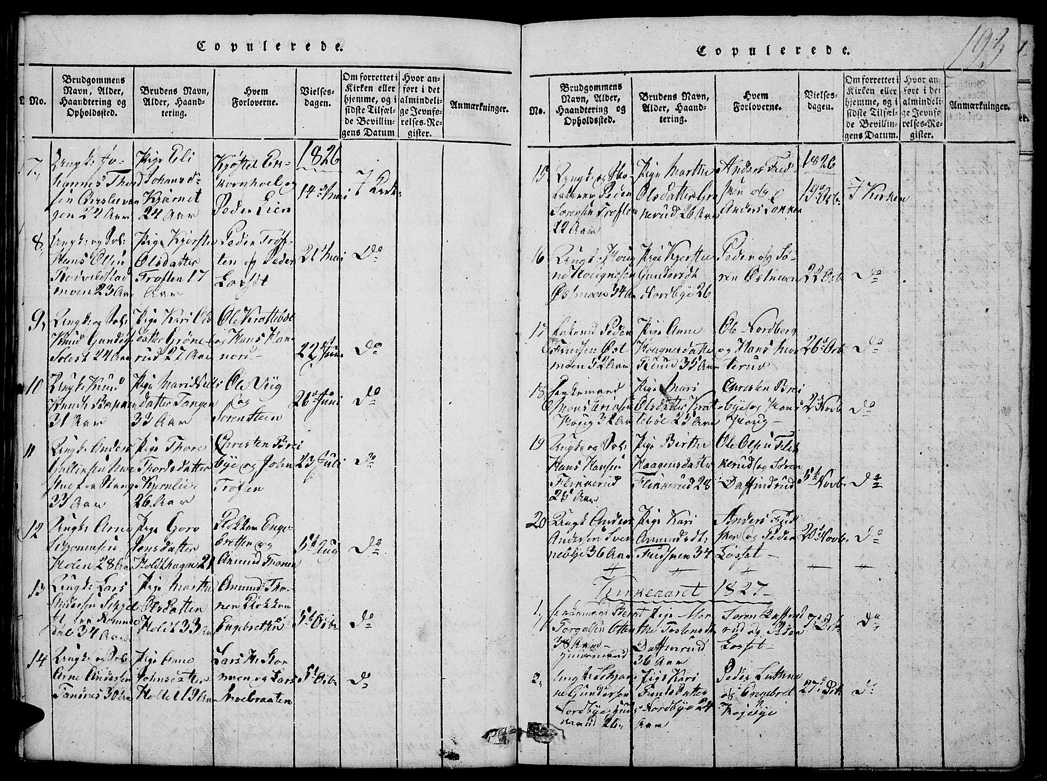 Nord-Odal prestekontor, AV/SAH-PREST-032/H/Ha/Hab/L0001: Parish register (copy) no. 1, 1819-1838, p. 193