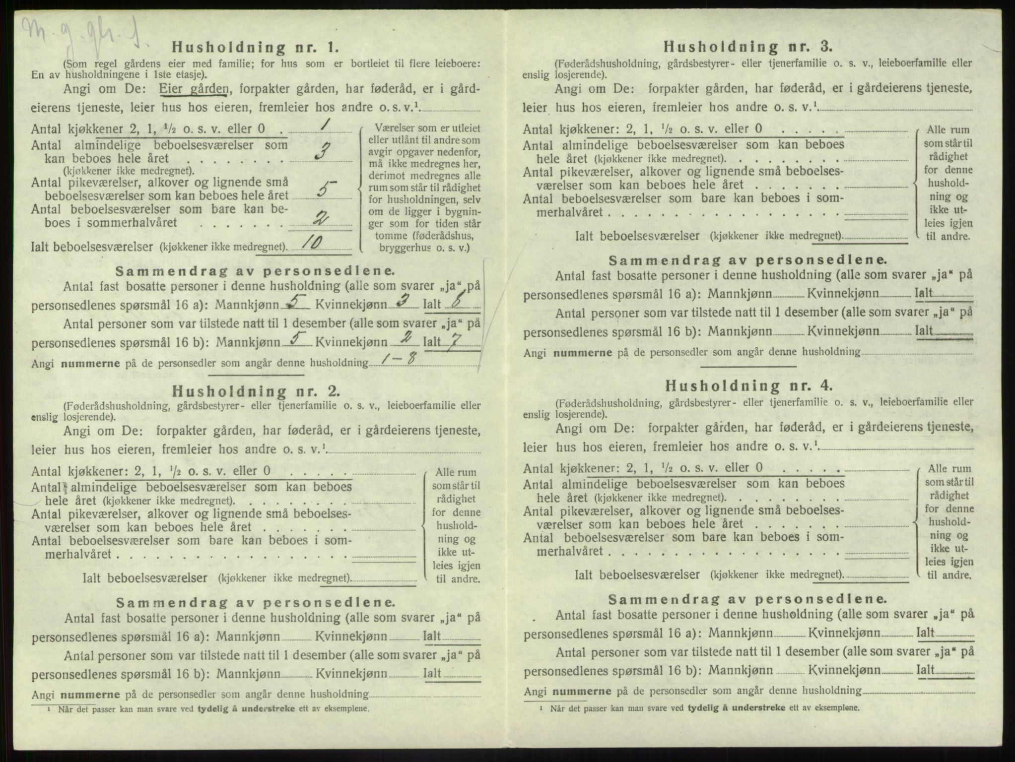 SAB, 1920 census for Gaular, 1920, p. 602