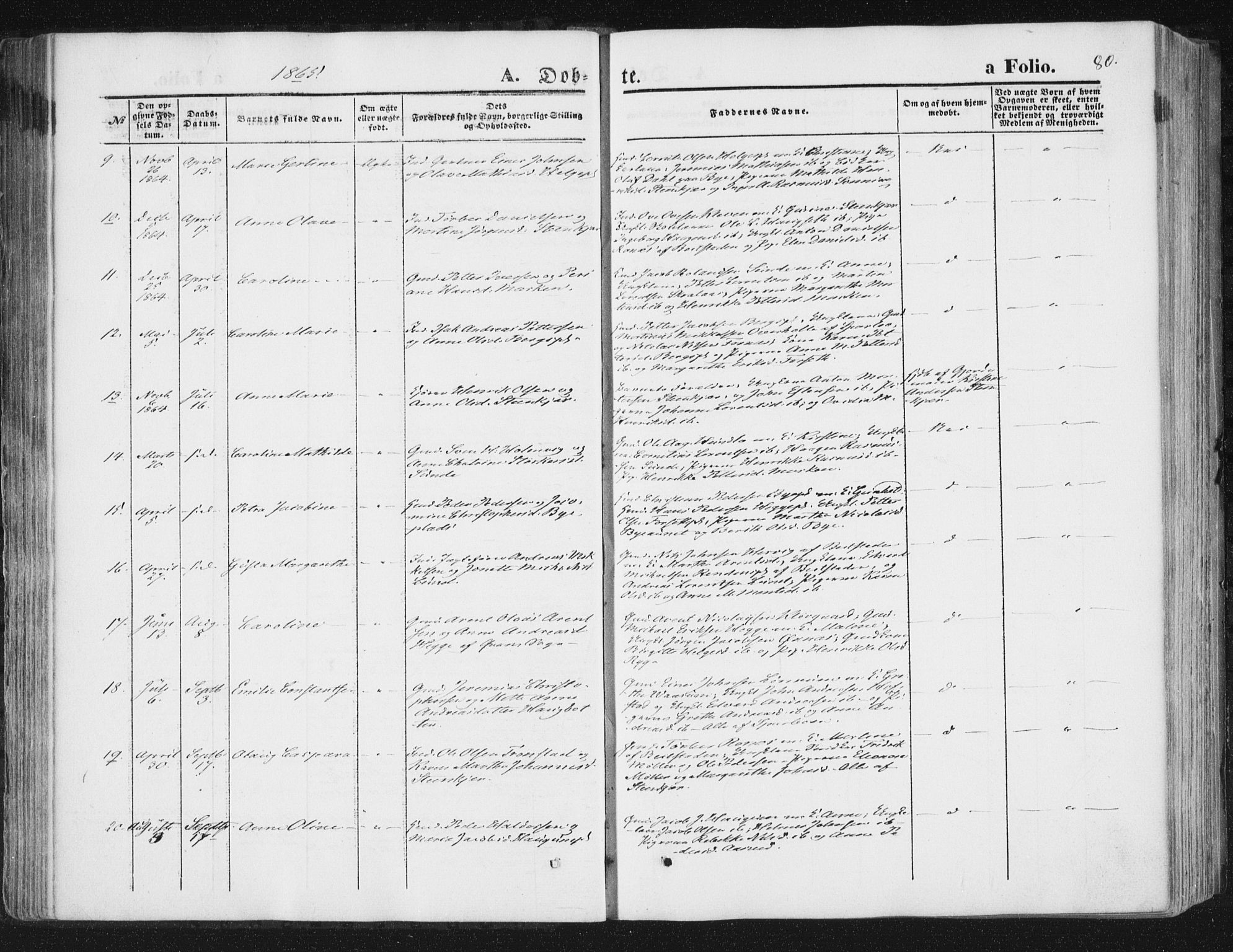 Ministerialprotokoller, klokkerbøker og fødselsregistre - Nord-Trøndelag, SAT/A-1458/746/L0447: Parish register (official) no. 746A06, 1860-1877, p. 80