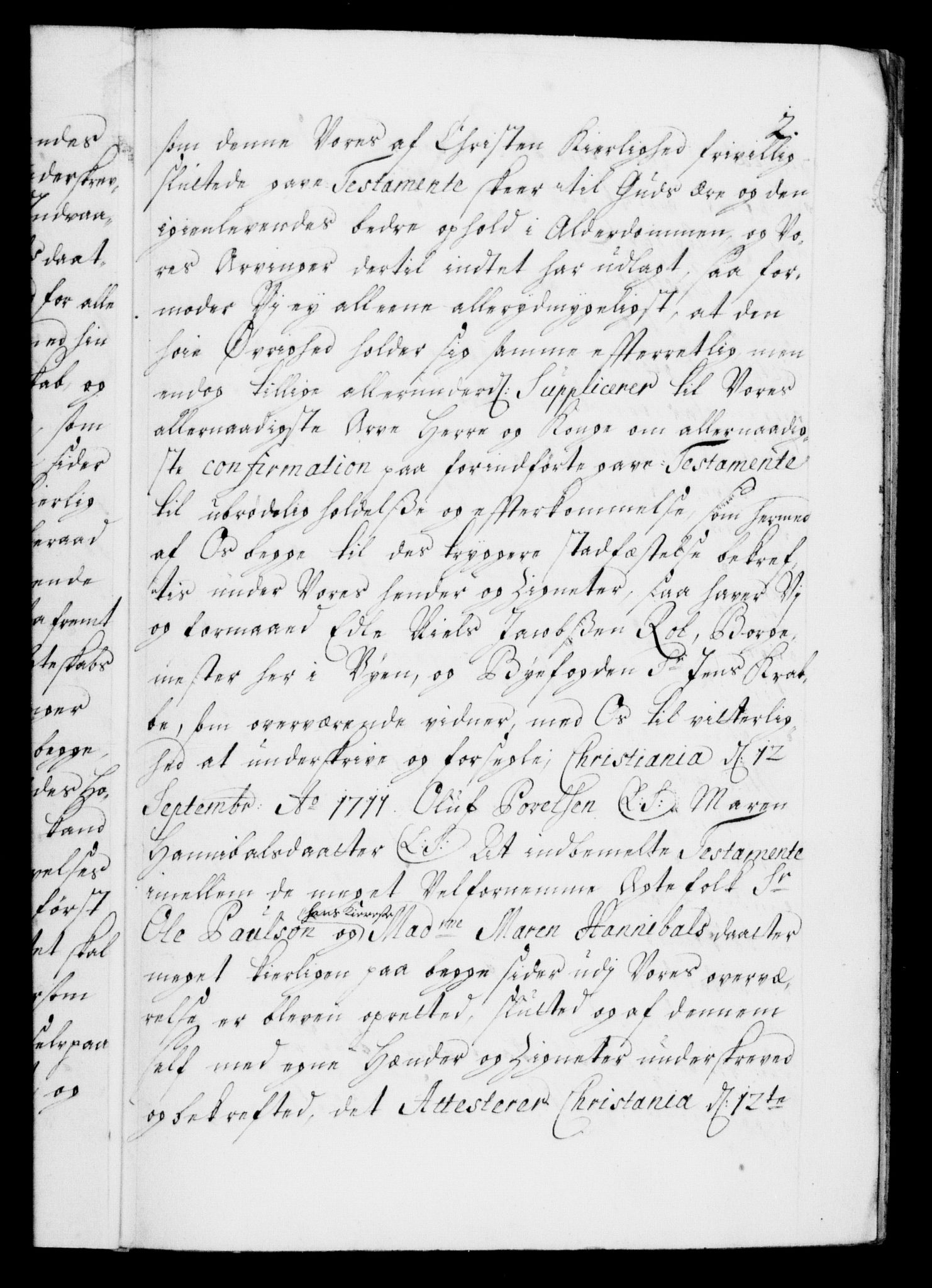 Danske Kanselli 1572-1799, AV/RA-EA-3023/F/Fc/Fca/Fcaa/L0021: Norske registre, 1712-1715, p. 2a