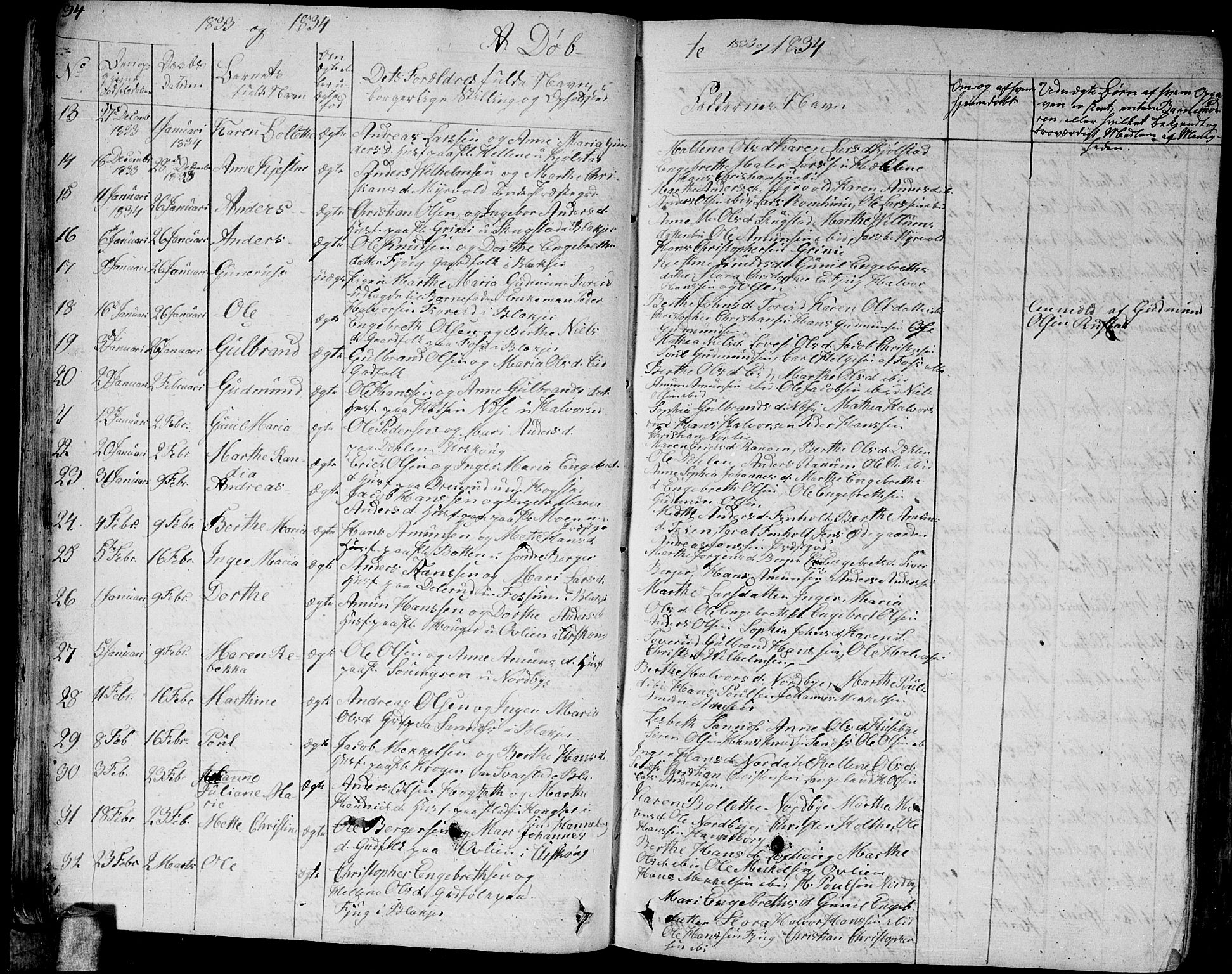 Aurskog prestekontor Kirkebøker, AV/SAO-A-10304a/G/Ga/L0002: Parish register (copy) no. I 2, 1829-1857, p. 34