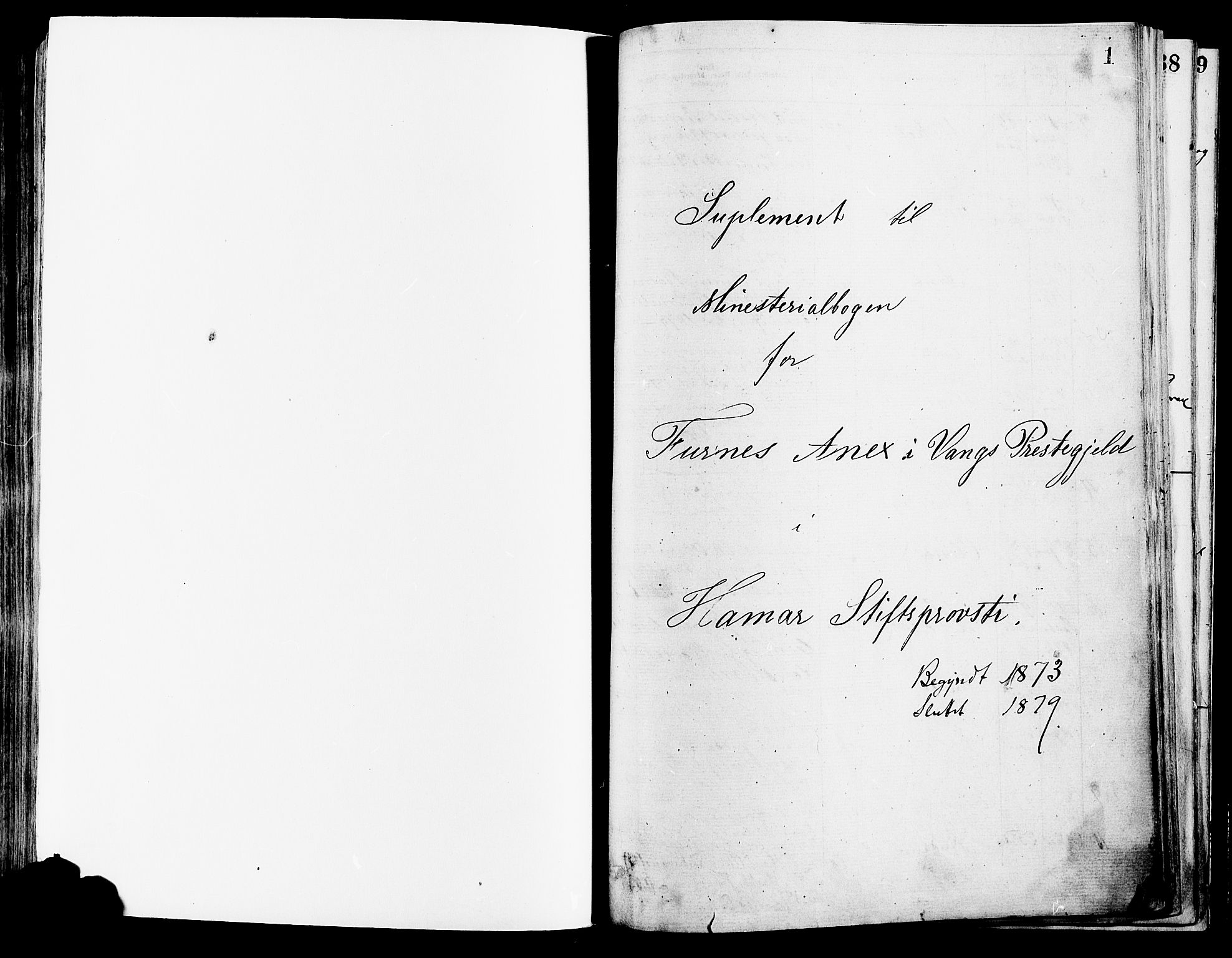 Vang prestekontor, Hedmark, AV/SAH-PREST-008/H/Ha/Haa/L0013: Parish register (official) no. 13, 1855-1879, p. 1