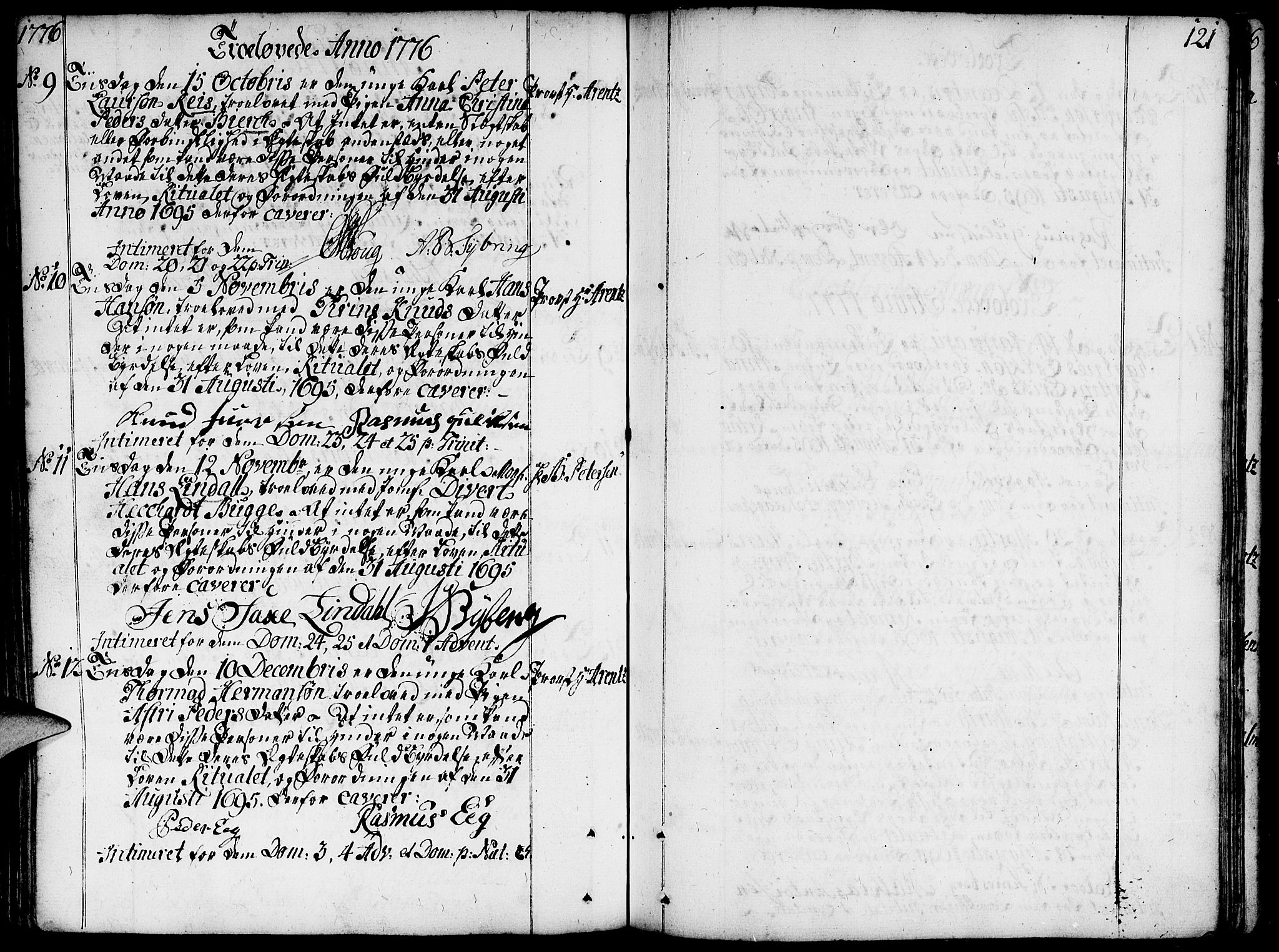 Domkirken sokneprestkontor, SAST/A-101812/001/30/30BA/L0004: Parish register (official) no. A 4, 1744-1782, p. 121