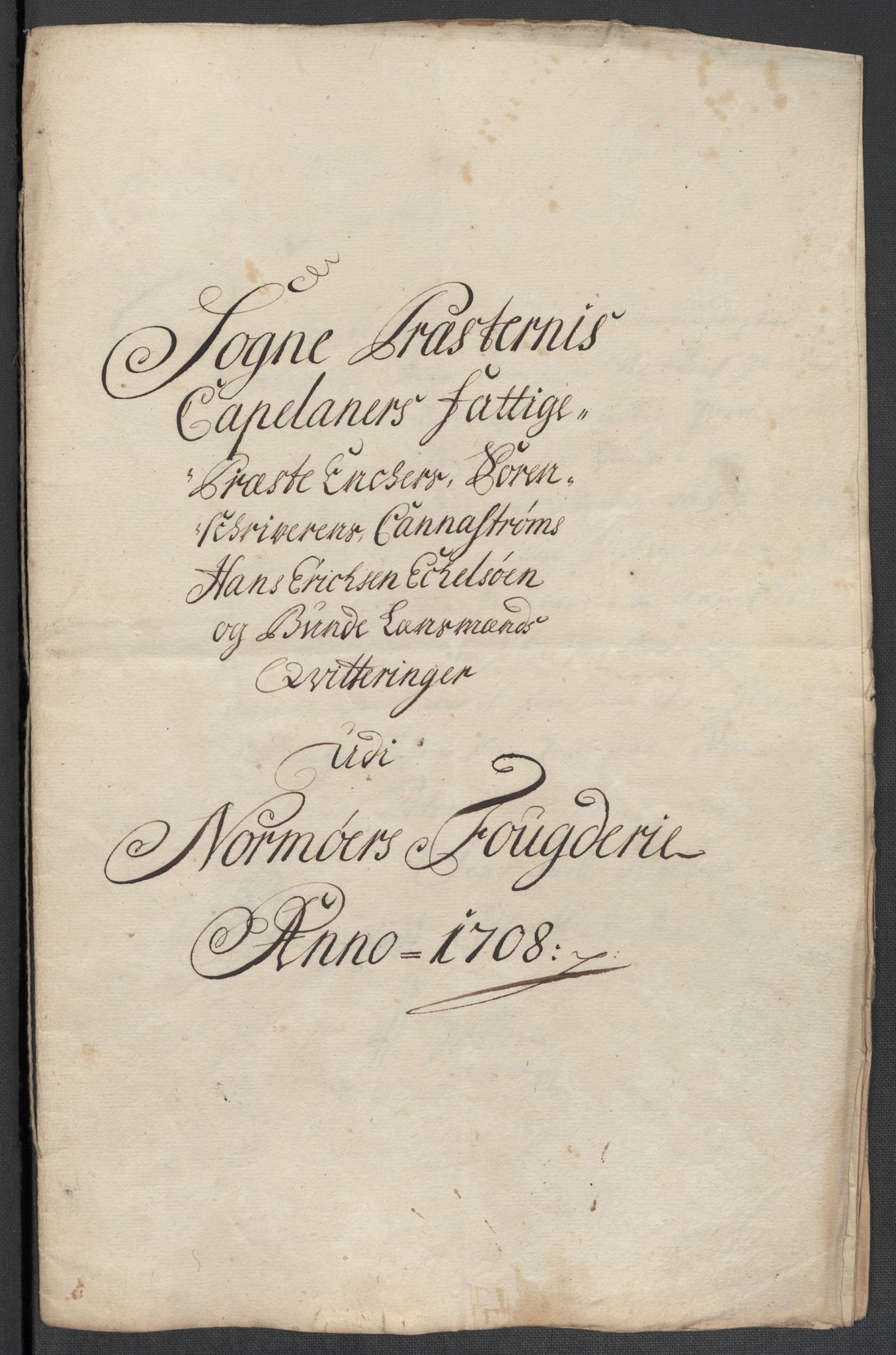 Rentekammeret inntil 1814, Reviderte regnskaper, Fogderegnskap, AV/RA-EA-4092/R56/L3743: Fogderegnskap Nordmøre, 1708, p. 113