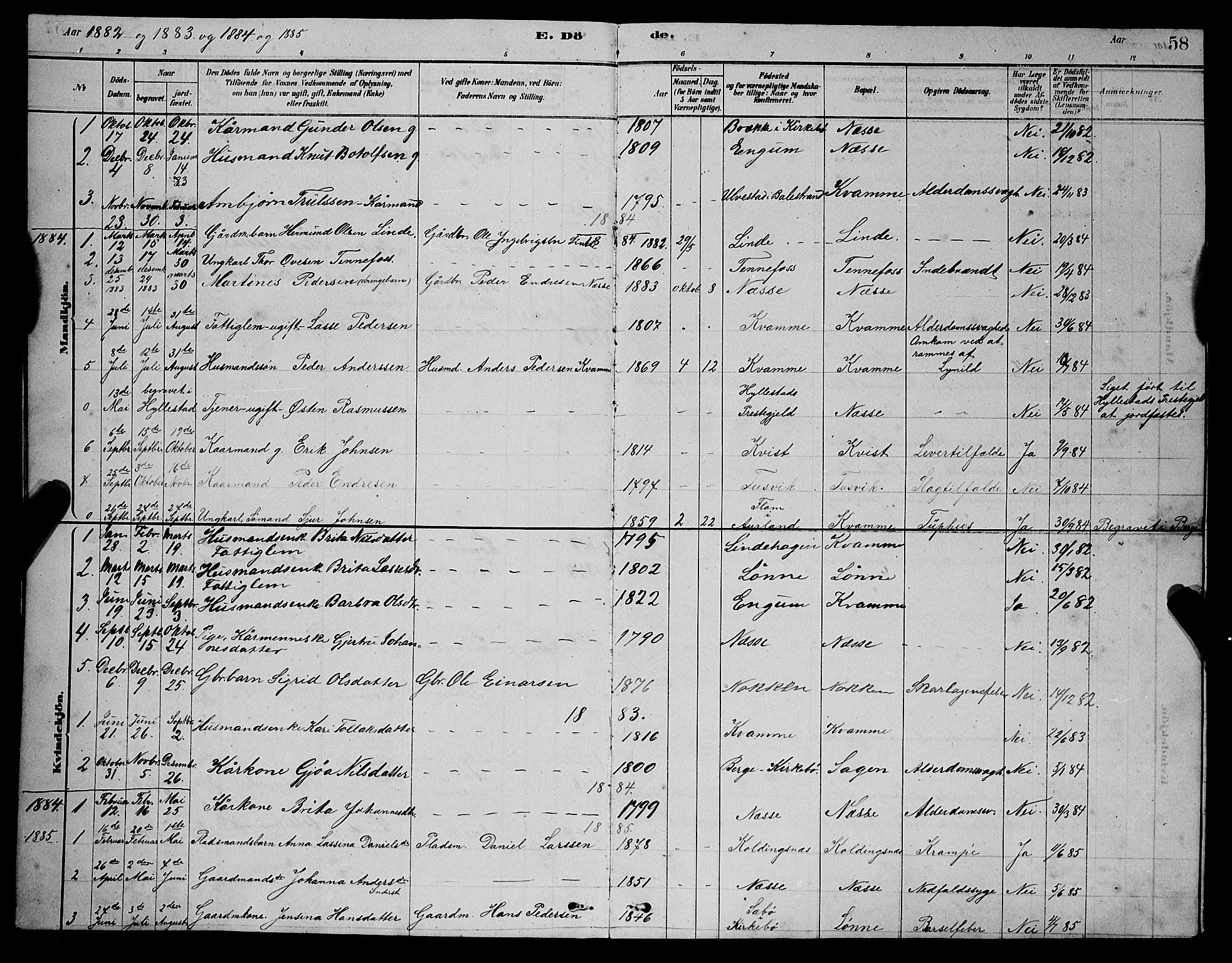 Balestrand sokneprestembete, AV/SAB-A-79601/H/Hab/Habc/L0002: Parish register (copy) no. C 2, 1878-1895, p. 58