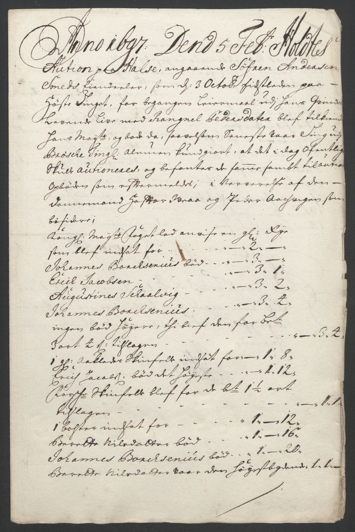 Rentekammeret inntil 1814, Reviderte regnskaper, Fogderegnskap, AV/RA-EA-4092/R56/L3736: Fogderegnskap Nordmøre, 1694-1696, p. 444