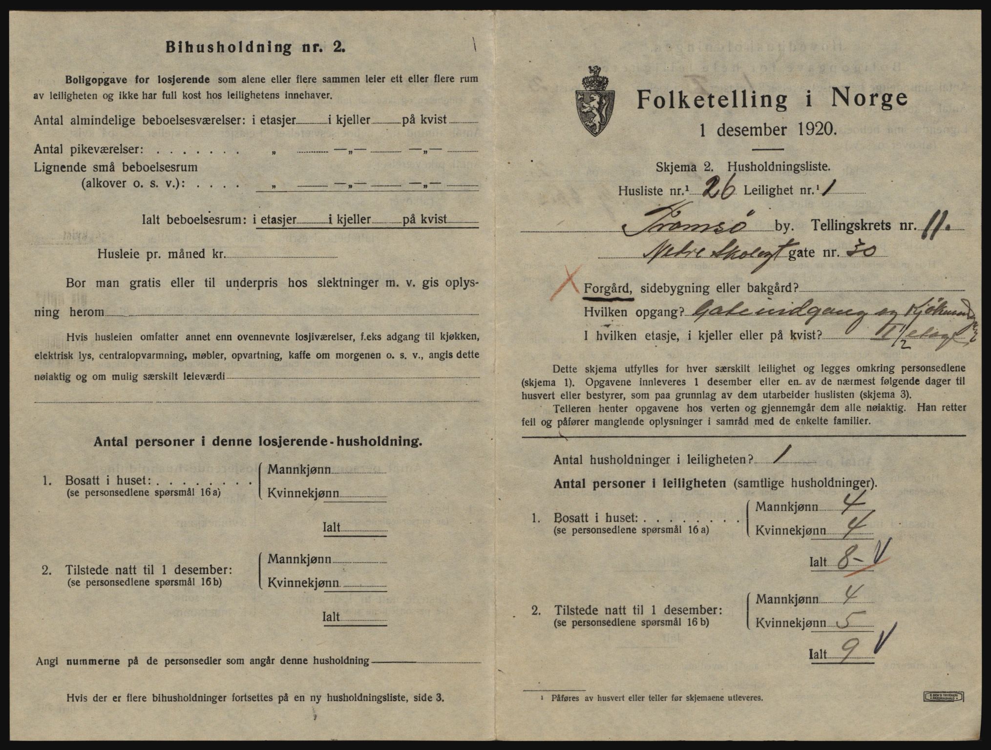 SATØ, 1920 census for Tromsø, 1920, p. 5671