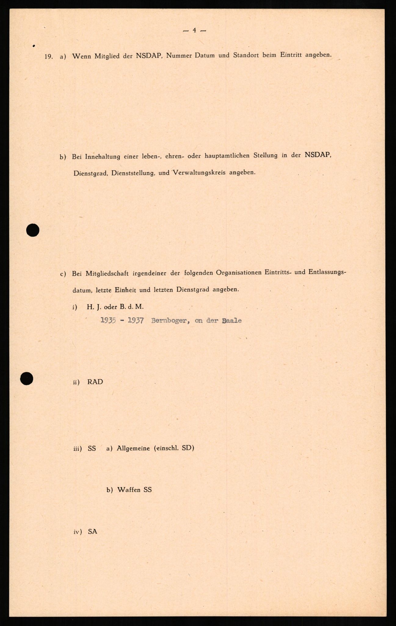 Forsvaret, Forsvarets overkommando II, AV/RA-RAFA-3915/D/Db/L0013: CI Questionaires. Tyske okkupasjonsstyrker i Norge. Tyskere., 1945-1946, p. 144