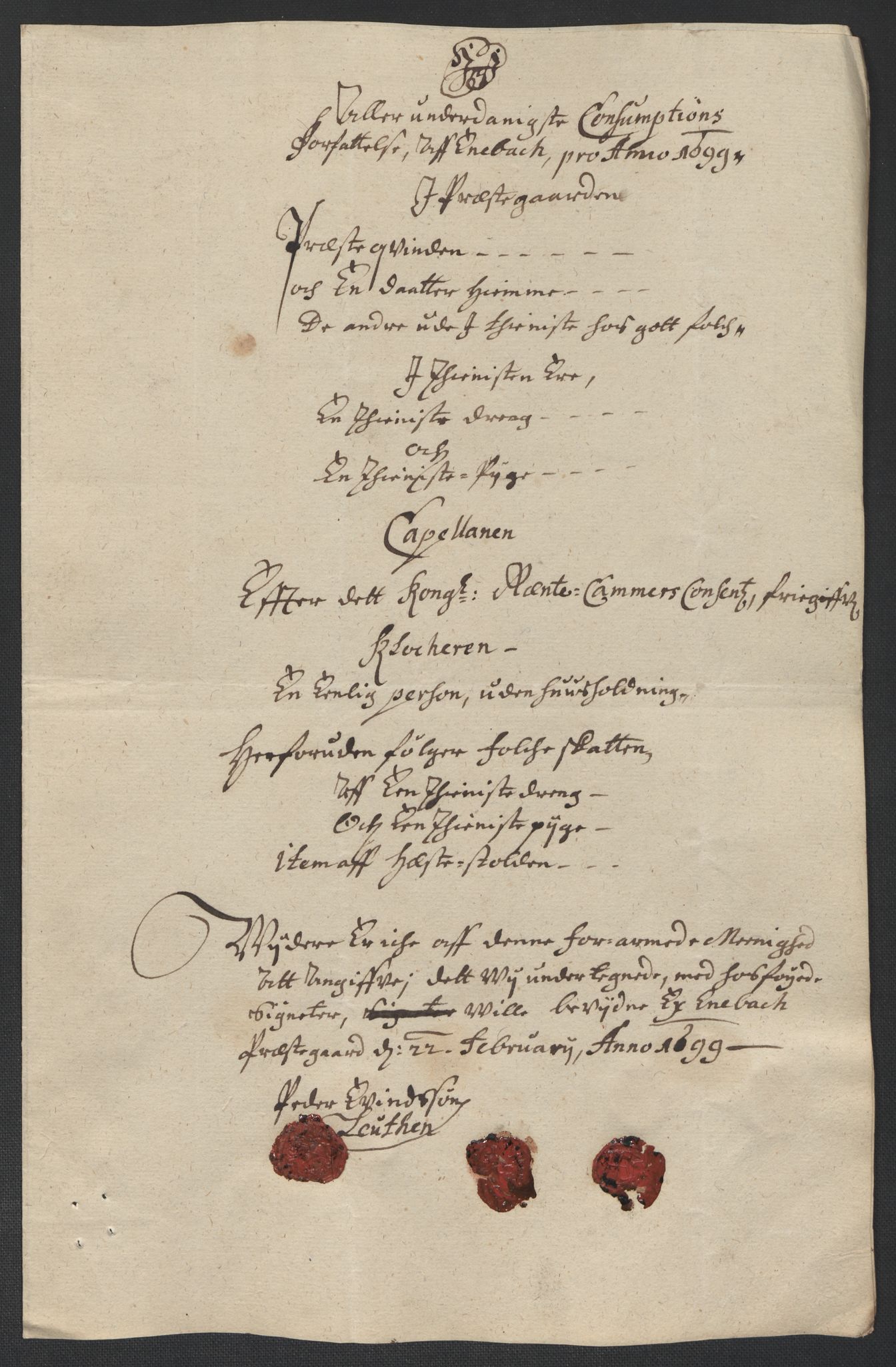 Rentekammeret inntil 1814, Reviderte regnskaper, Fogderegnskap, AV/RA-EA-4092/R11/L0582: Fogderegnskap Nedre Romerike, 1699, p. 174