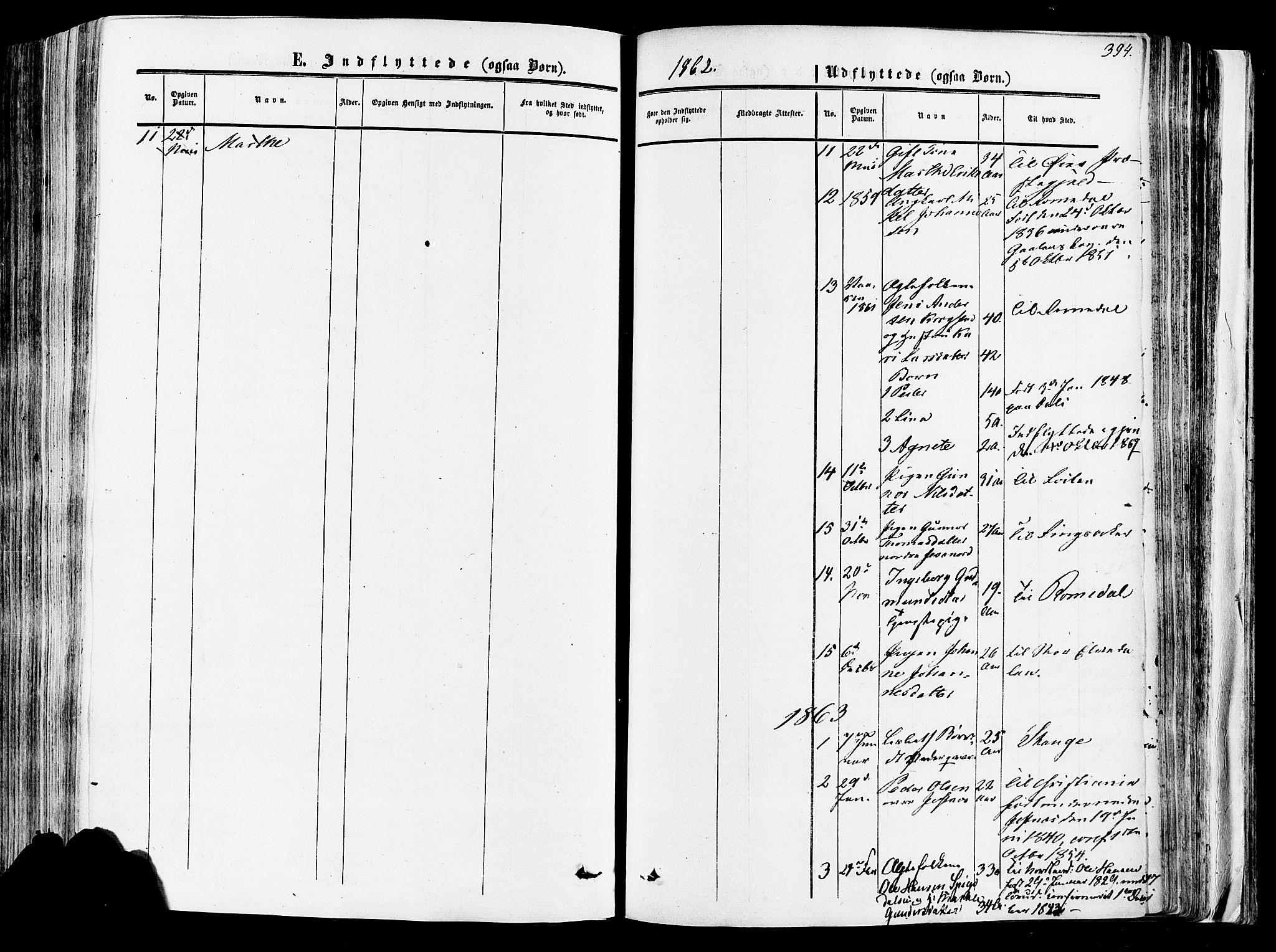 Vang prestekontor, Hedmark, SAH/PREST-008/H/Ha/Haa/L0013: Parish register (official) no. 13, 1855-1879, p. 394