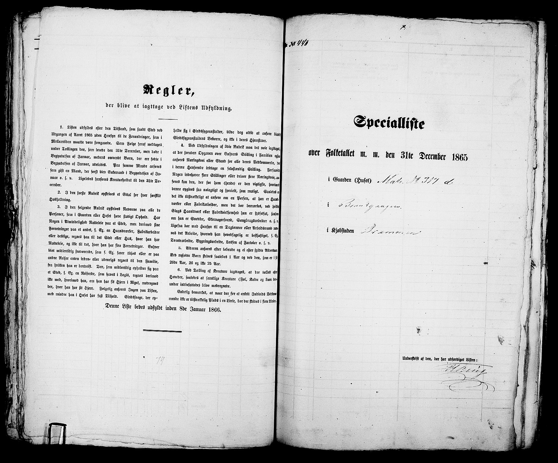 RA, 1865 census for Bragernes in Drammen, 1865, p. 927