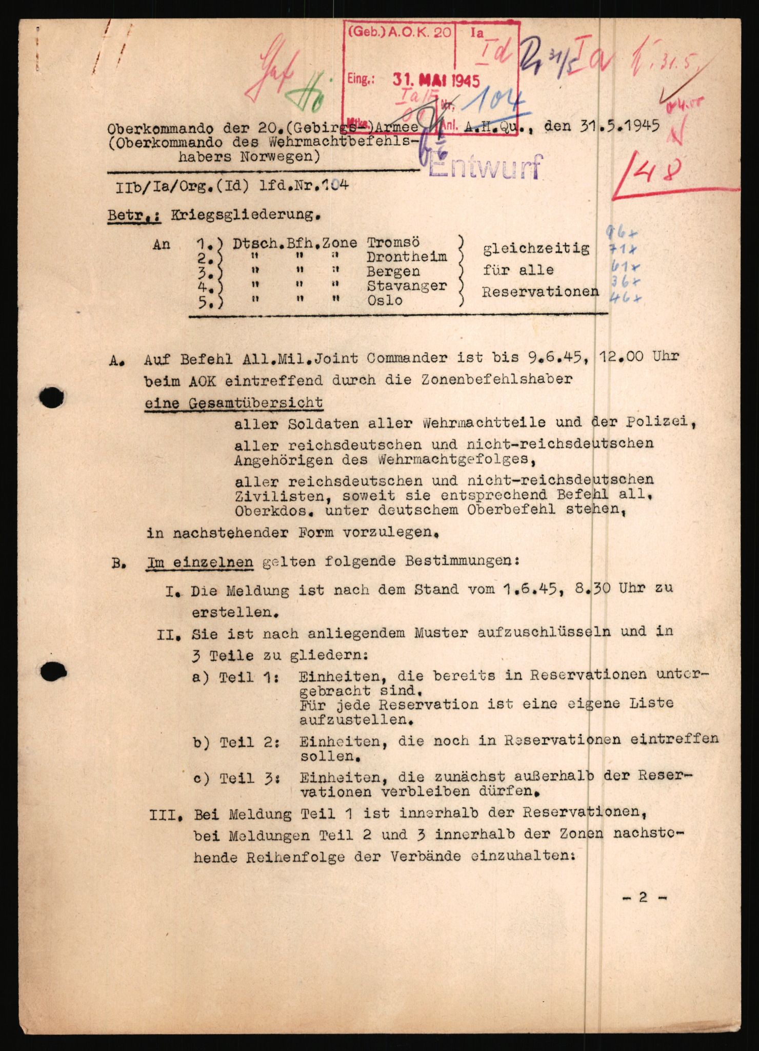 Forsvarets Overkommando. 2 kontor. Arkiv 11.4. Spredte tyske arkivsaker, AV/RA-RAFA-7031/D/Dar/Dara/L0021: Nachrichten des OKW, 1943-1945, p. 427