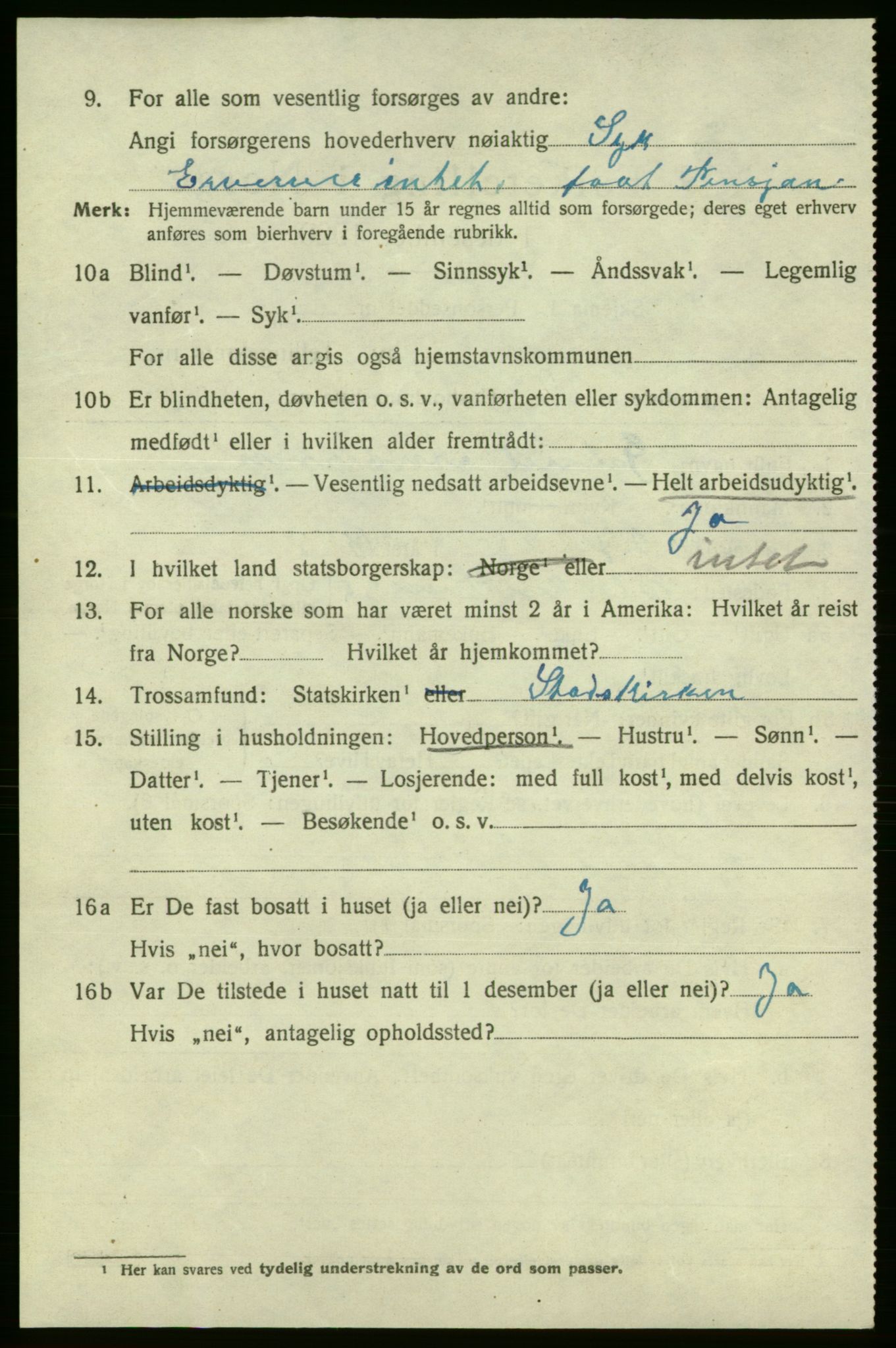 SAO, 1920 census for Fredrikshald, 1920, p. 12290