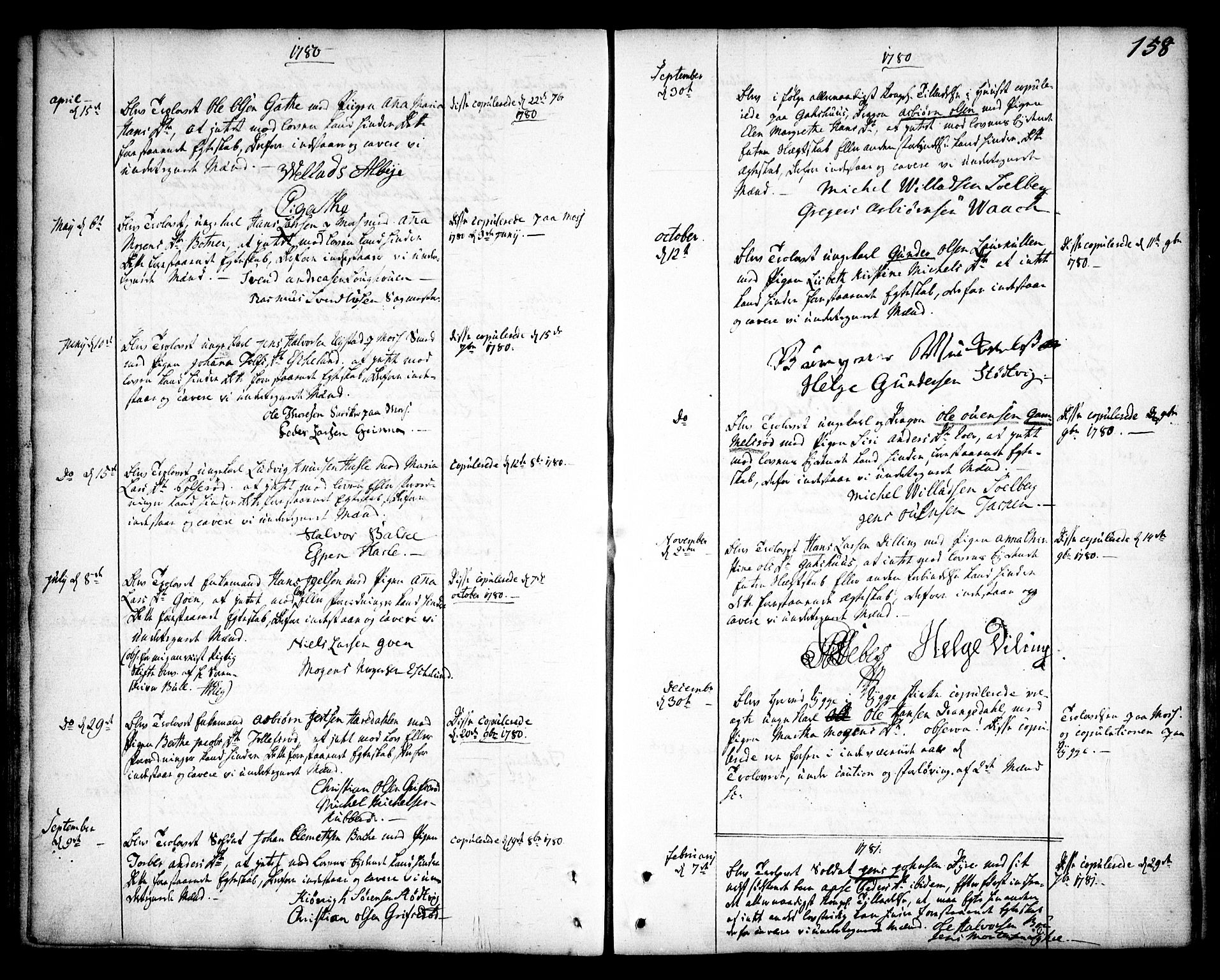 Rygge prestekontor Kirkebøker, SAO/A-10084b/F/Fa/L0002: Parish register (official) no. 2, 1771-1814, p. 158