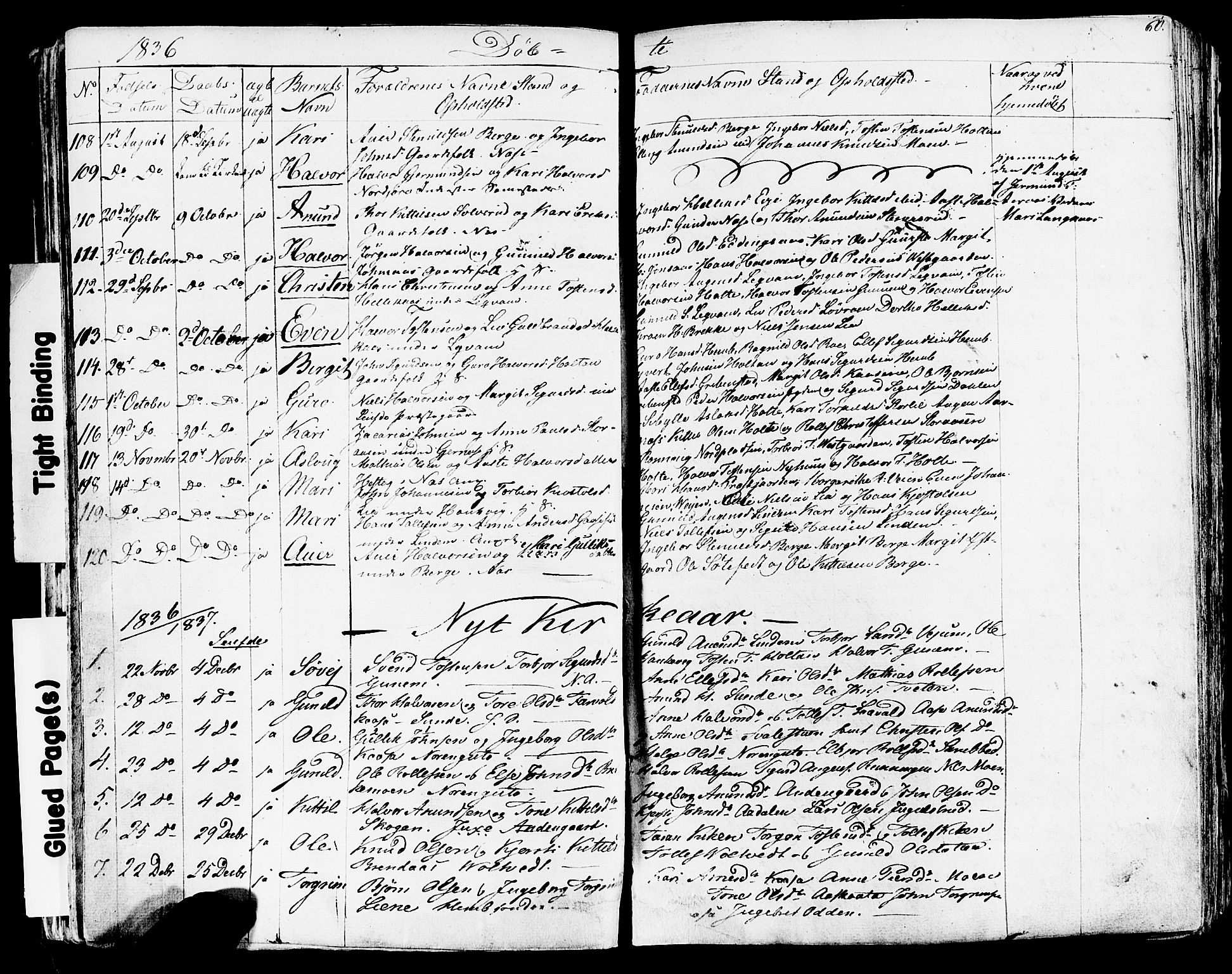 Sauherad kirkebøker, SAKO/A-298/F/Fa/L0006: Parish register (official) no. I 6, 1827-1850, p. 60