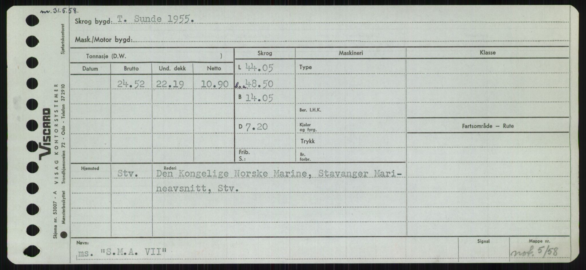 Sjøfartsdirektoratet med forløpere, Skipsmålingen, RA/S-1627/H/Ha/L0005/0001: Fartøy, S-Sven / Fartøy, S-Skji, p. 13