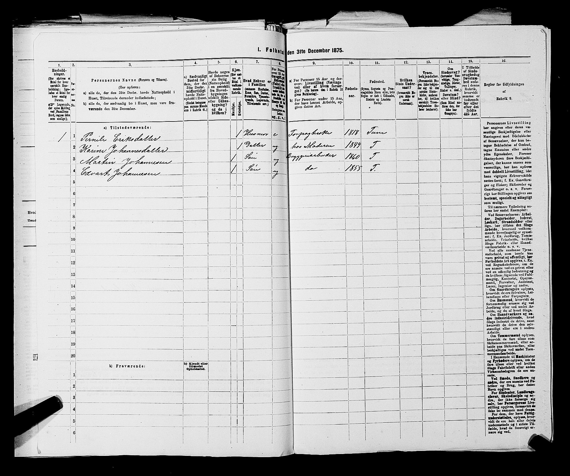 RA, 1875 census for 0130P Tune, 1875, p. 1634