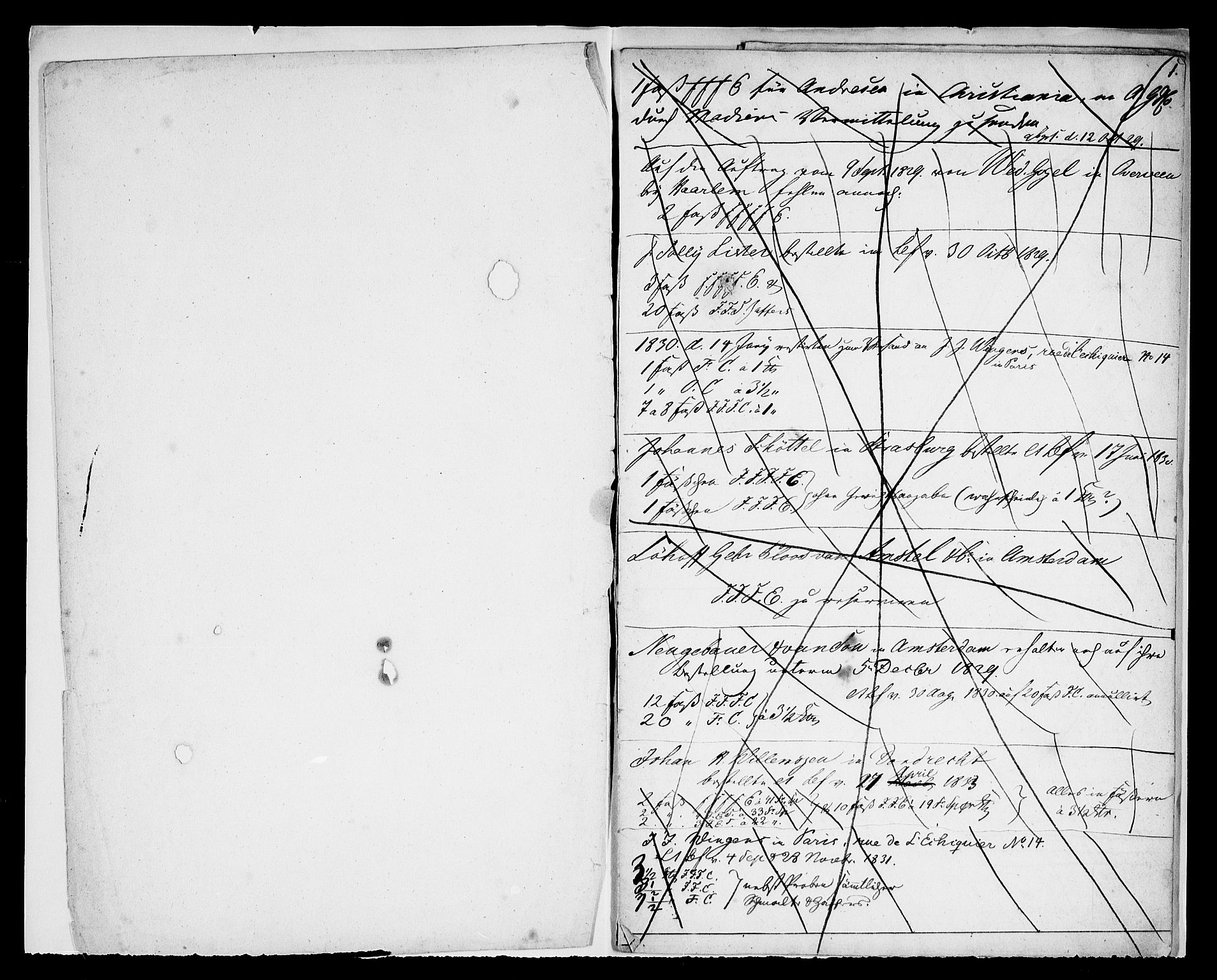 Modums Blaafarveværk, AV/RA-PA-0157/G/Gd/Gda/L0186/0001: -- / Ordres, inngående kladdjournal, 1829-1836, p. 4