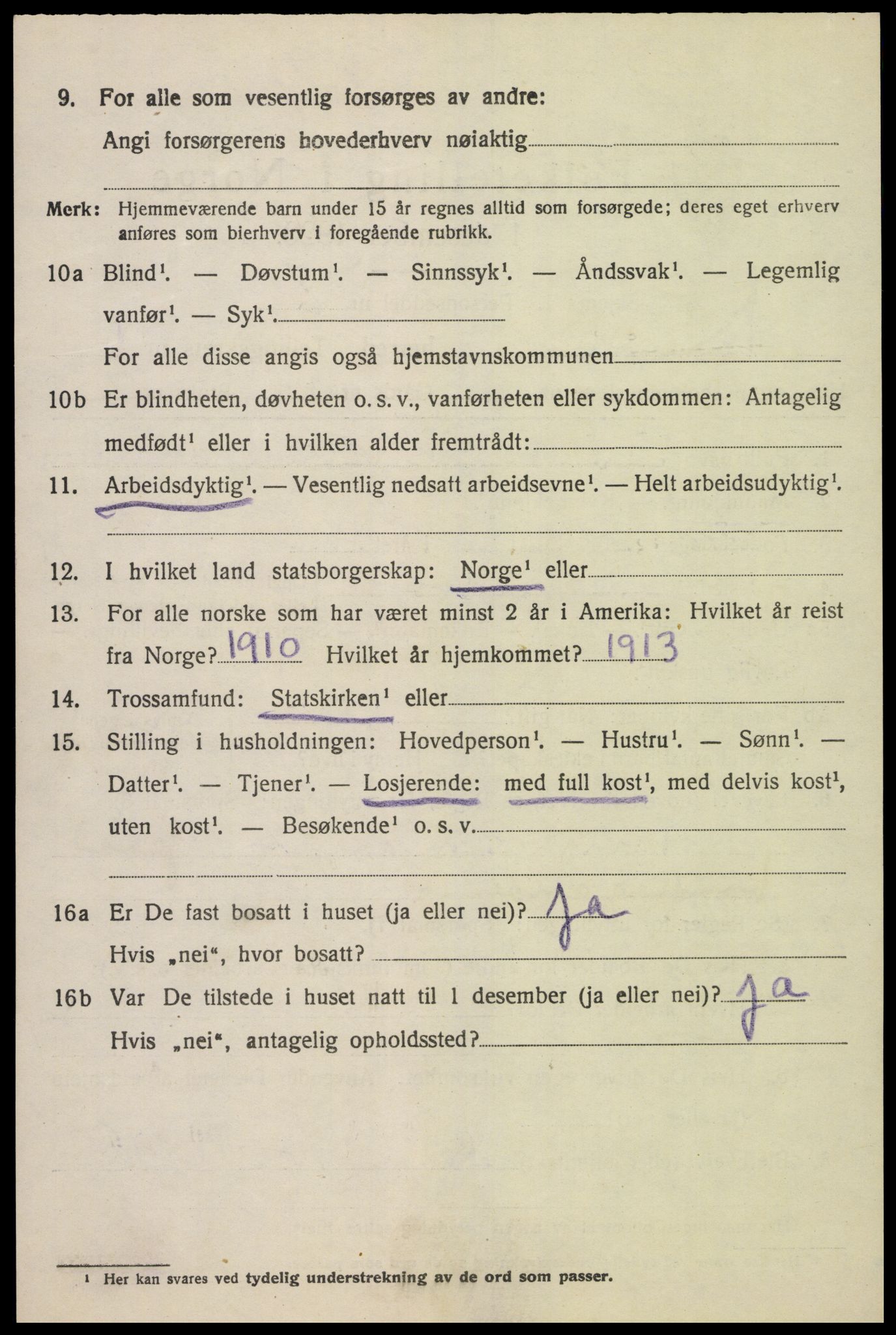 SAK, 1920 census for Åseral, 1920, p. 989