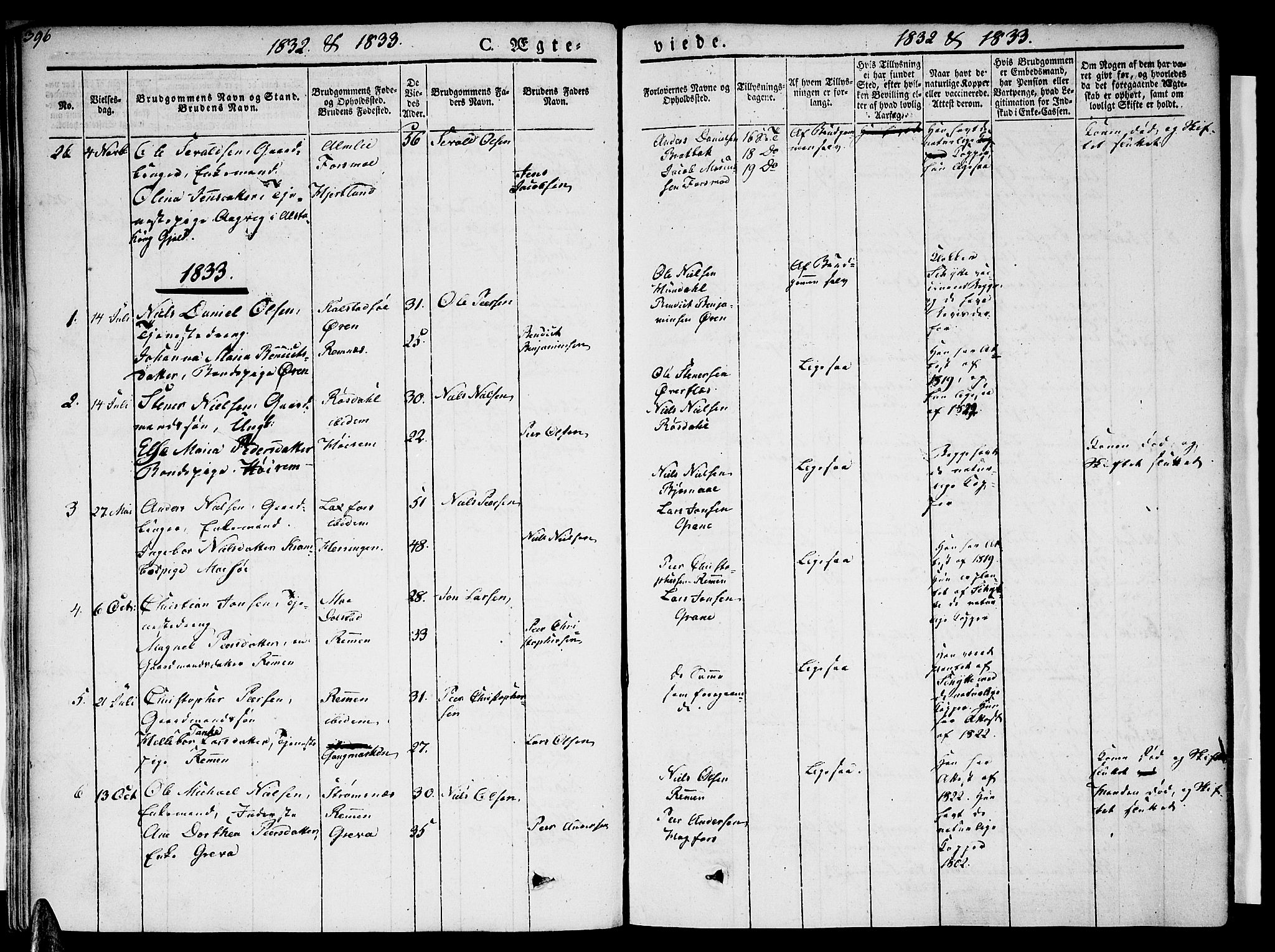 Ministerialprotokoller, klokkerbøker og fødselsregistre - Nordland, AV/SAT-A-1459/820/L0290: Parish register (official) no. 820A11, 1826-1845, p. 396