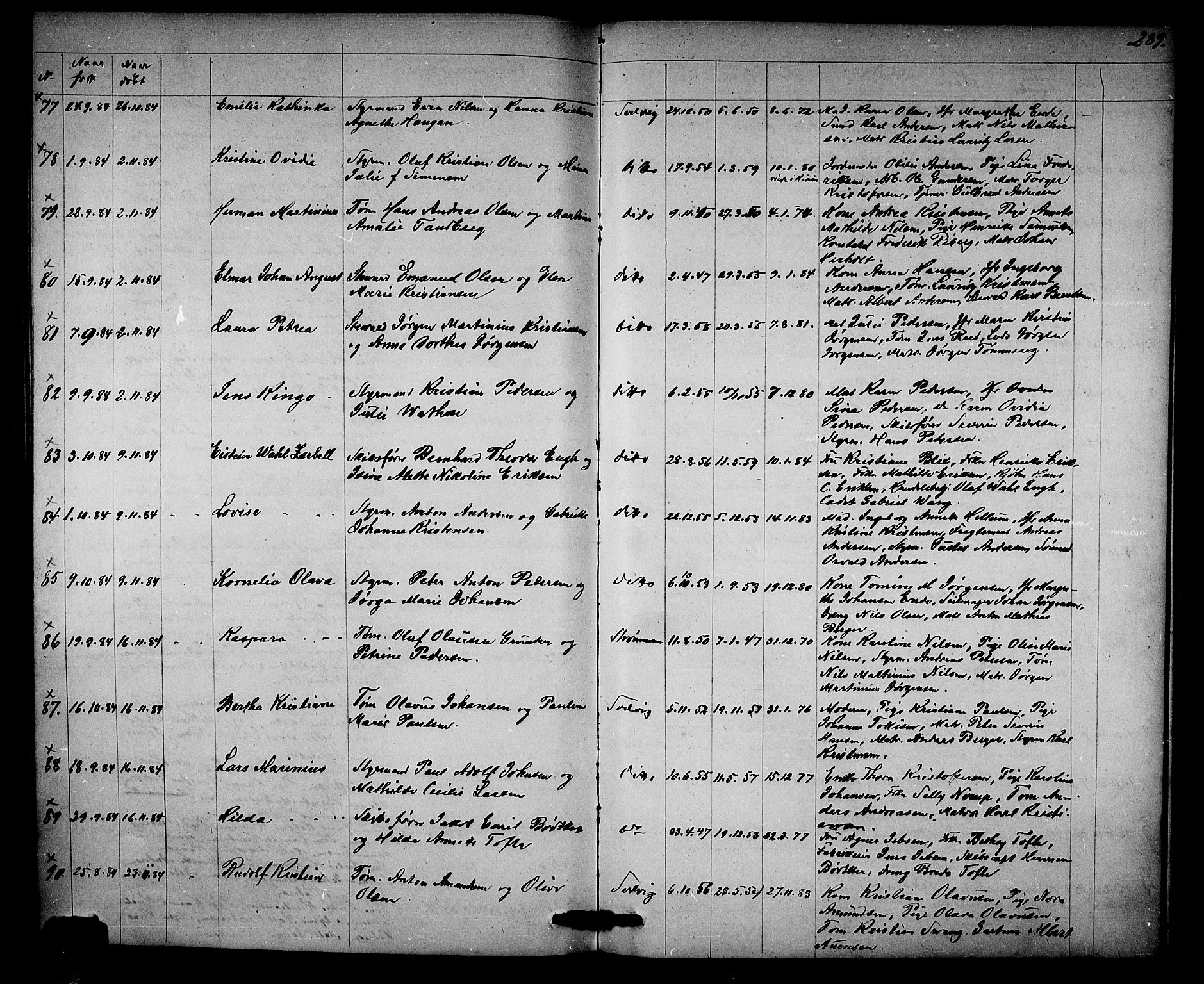 Strømm kirkebøker, SAKO/A-322/G/Ga/L0001: Parish register (copy) no. I 1, 1861-1885, p. 289