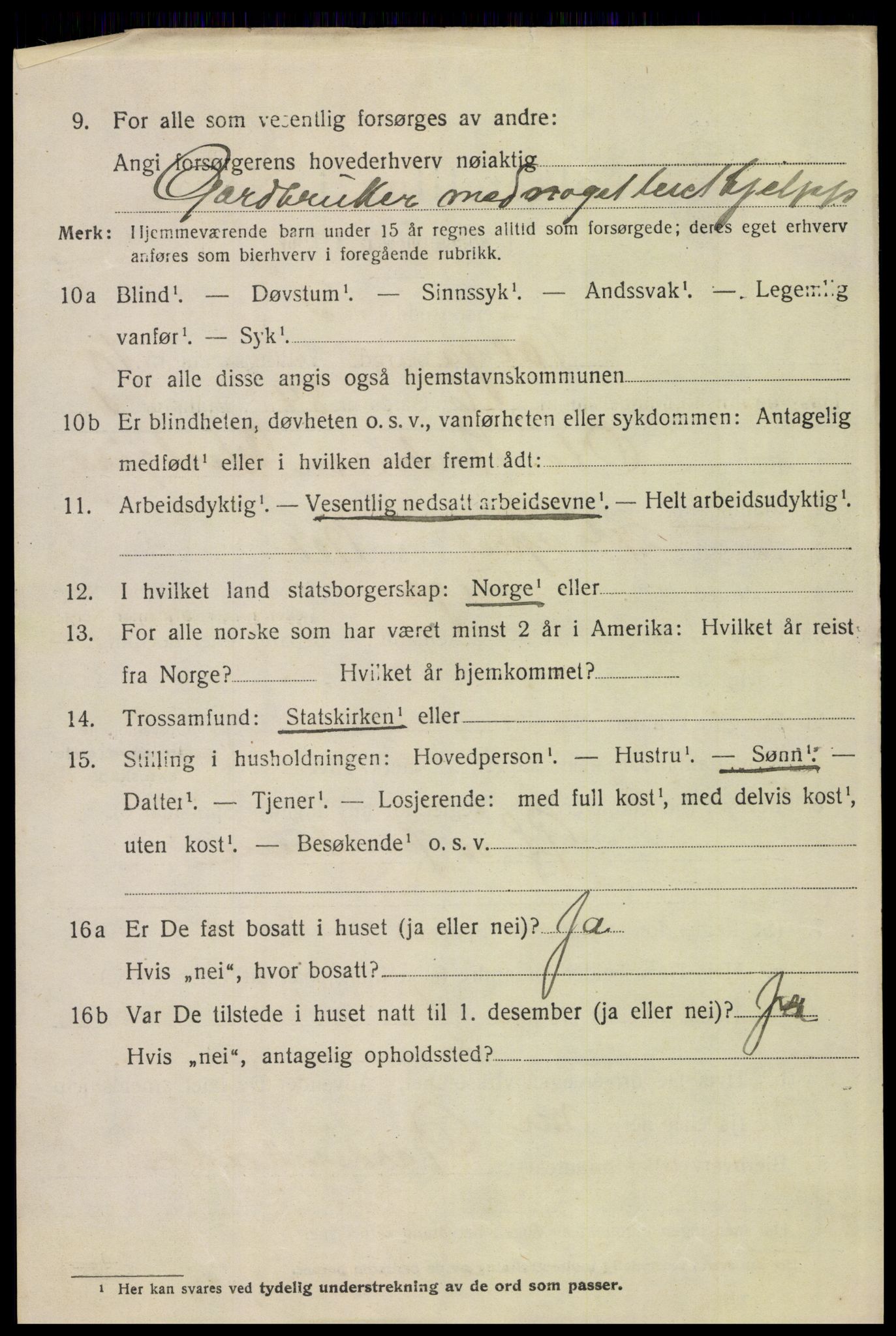 SAH, 1920 census for Tolga, 1920, p. 4956