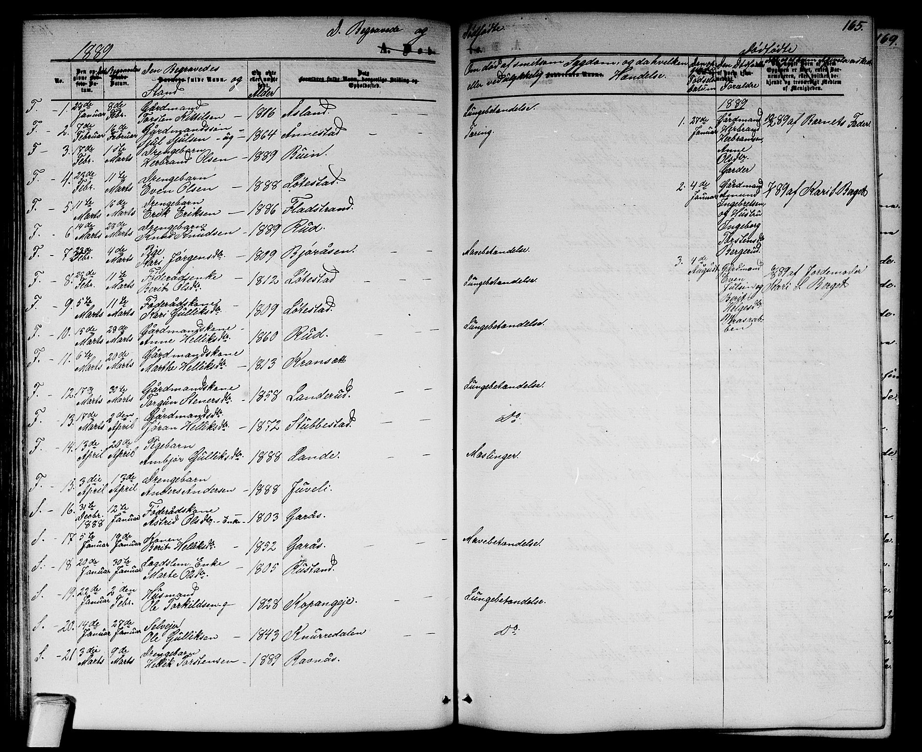 Flesberg kirkebøker, AV/SAKO-A-18/G/Ga/L0003: Parish register (copy) no. I 3, 1861-1889, p. 165