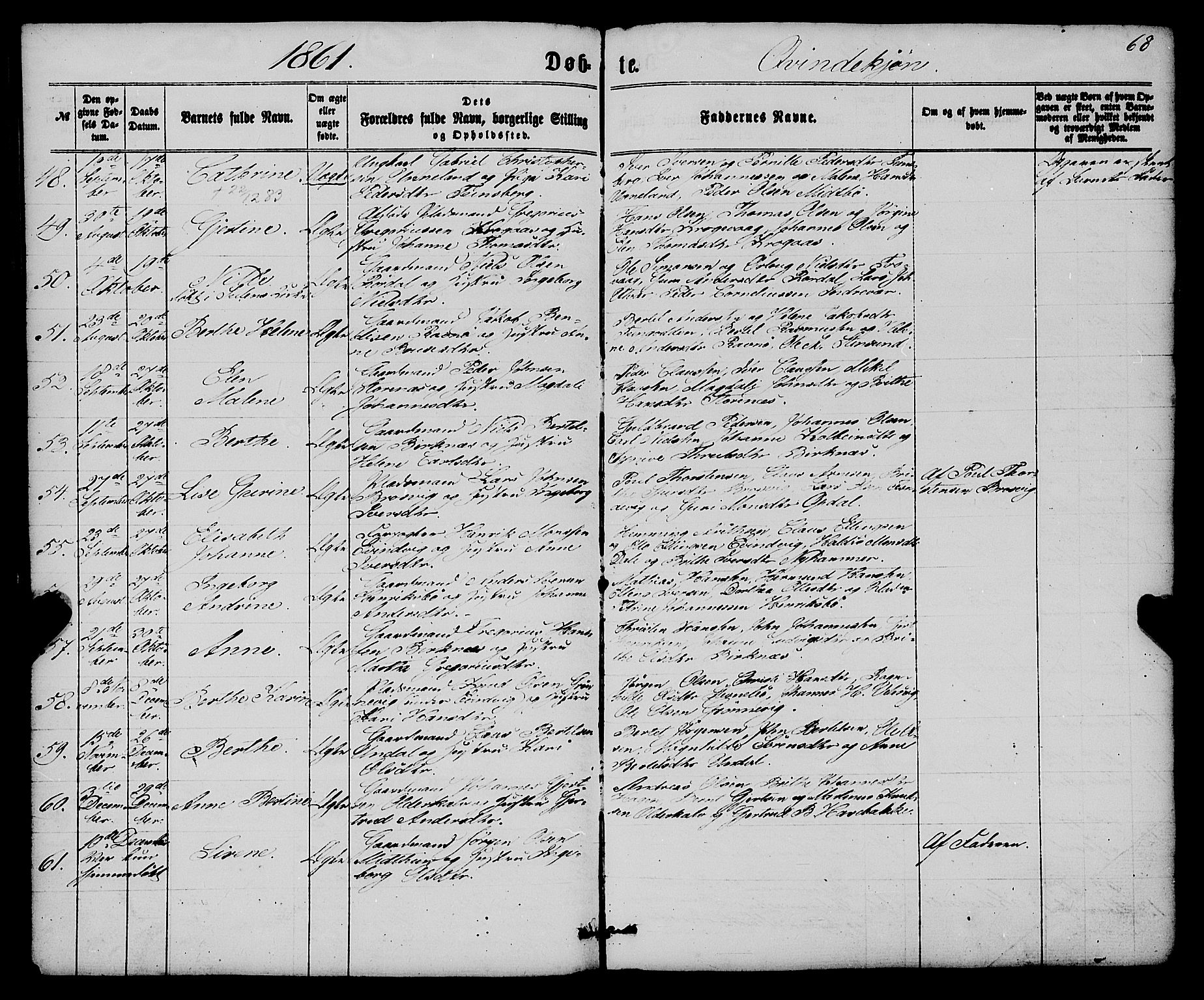 Gulen sokneprestembete, AV/SAB-A-80201/H/Haa/Haaa/L0022: Parish register (official) no. A 22, 1859-1869, p. 68