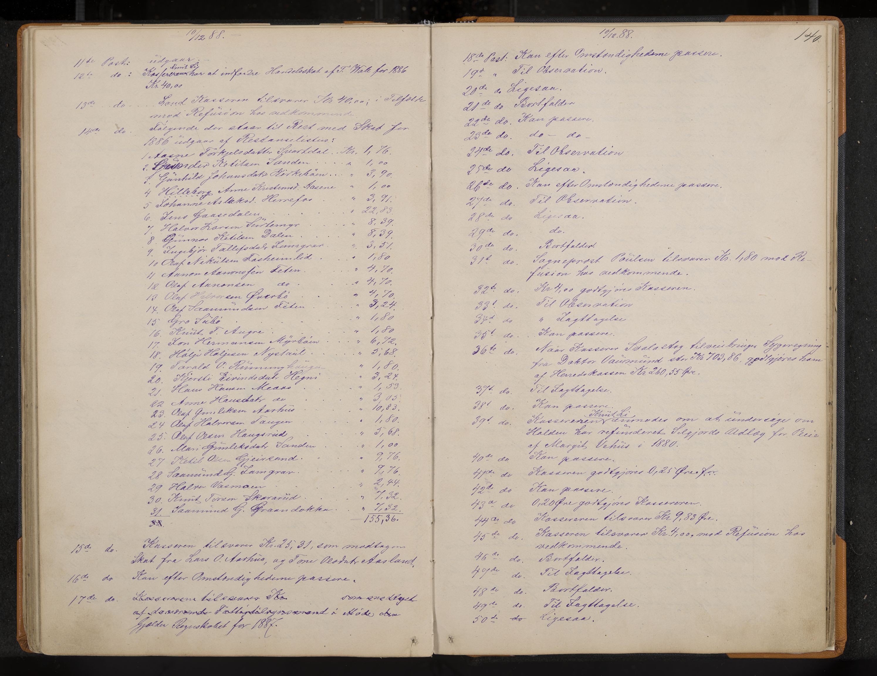 Seljord formannskap og sentraladministrasjon, IKAK/0828021/A/Aa/L0002: Møtebok med register, 1879-1890, p. 140