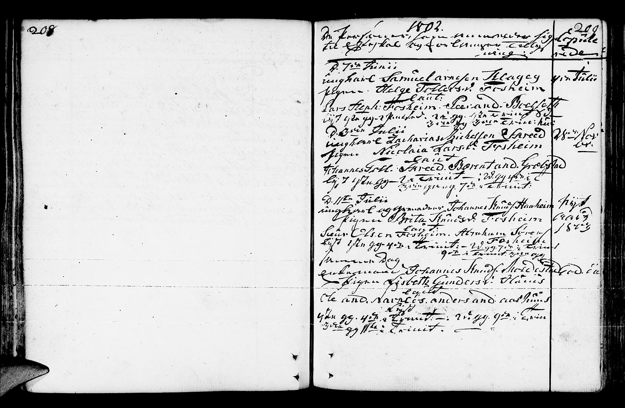 Jølster sokneprestembete, AV/SAB-A-80701/H/Haa/Haaa/L0006: Parish register (official) no. A 6, 1790-1821, p. 208-209