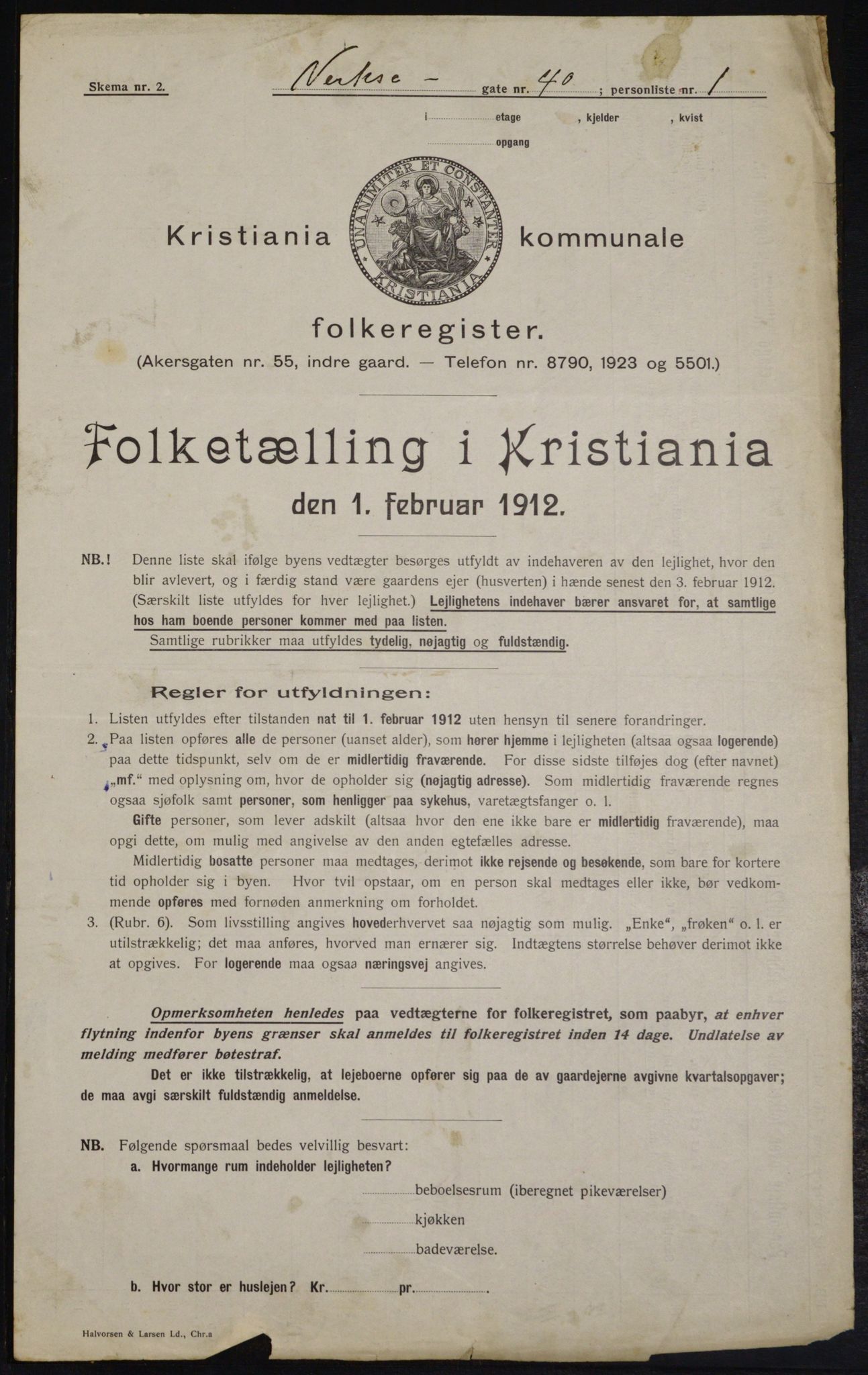 OBA, Municipal Census 1912 for Kristiania, 1912, p. 122244