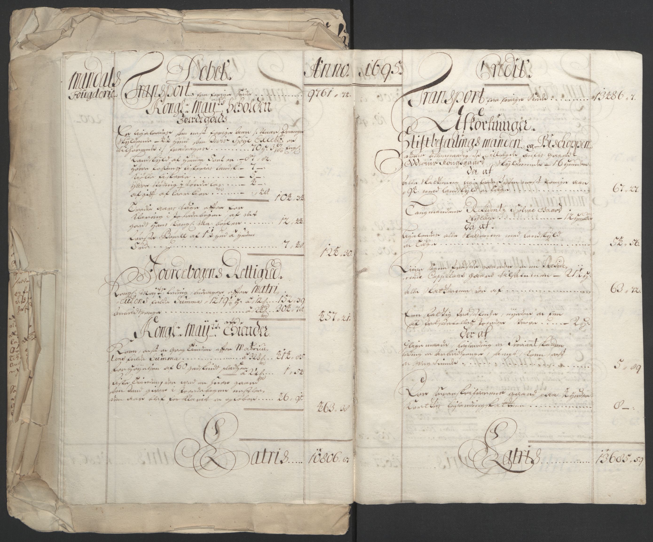 Rentekammeret inntil 1814, Reviderte regnskaper, Fogderegnskap, AV/RA-EA-4092/R43/L2545: Fogderegnskap Lista og Mandal, 1694-1695, p. 210