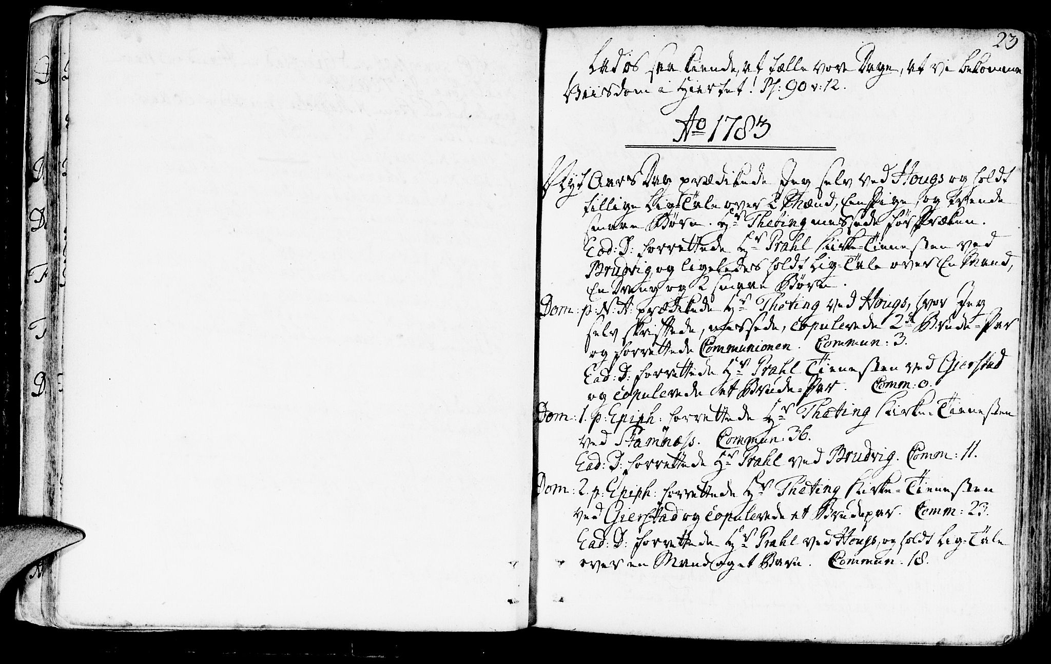 Haus sokneprestembete, SAB/A-75601/H/Haa: Parish register (official) no. A 10, 1782-1796, p. 23