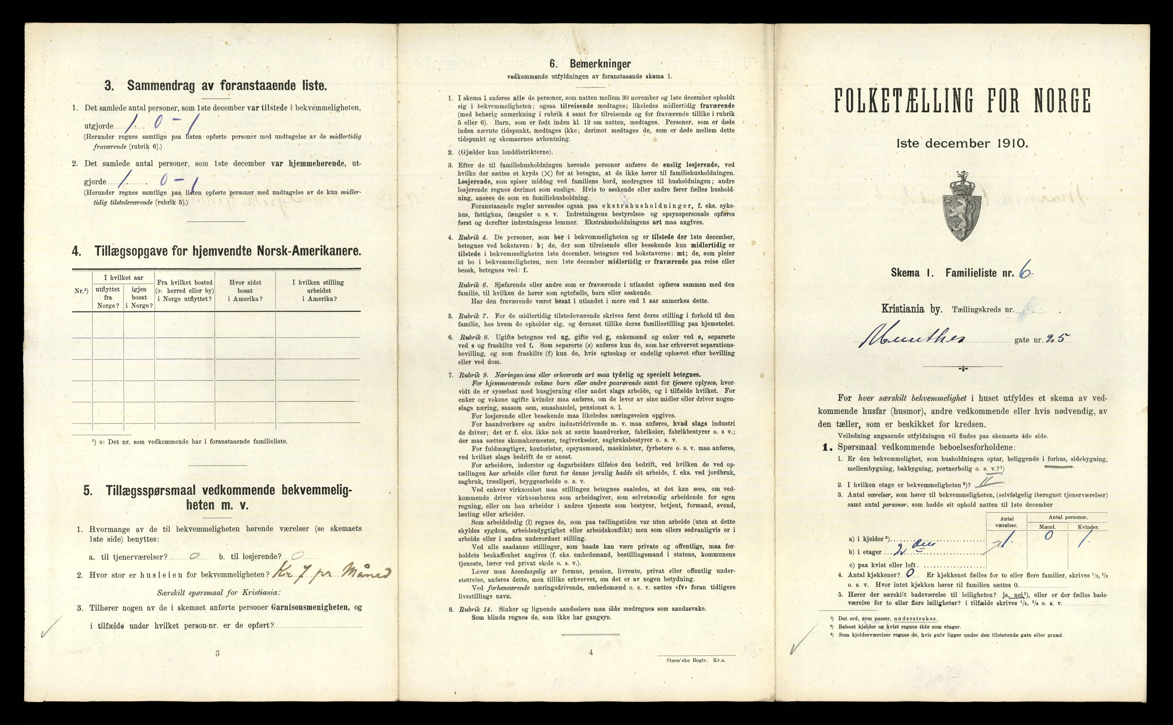 RA, 1910 census for Kristiania, 1910, p. 66395