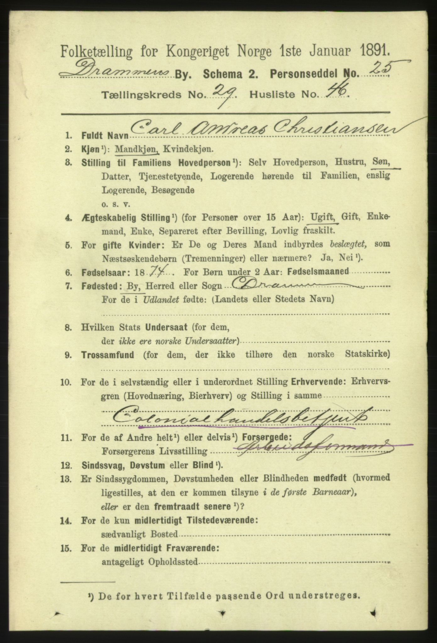 RA, 1891 census for 0602 Drammen, 1891, p. 18068