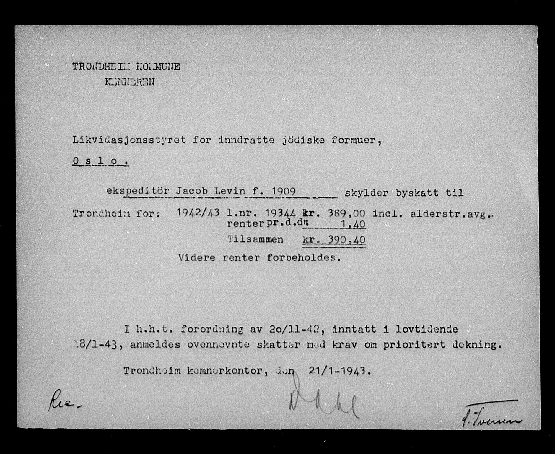 Justisdepartementet, Tilbakeføringskontoret for inndratte formuer, AV/RA-S-1564/H/Hc/Hca/L0903: --, 1945-1947, p. 82