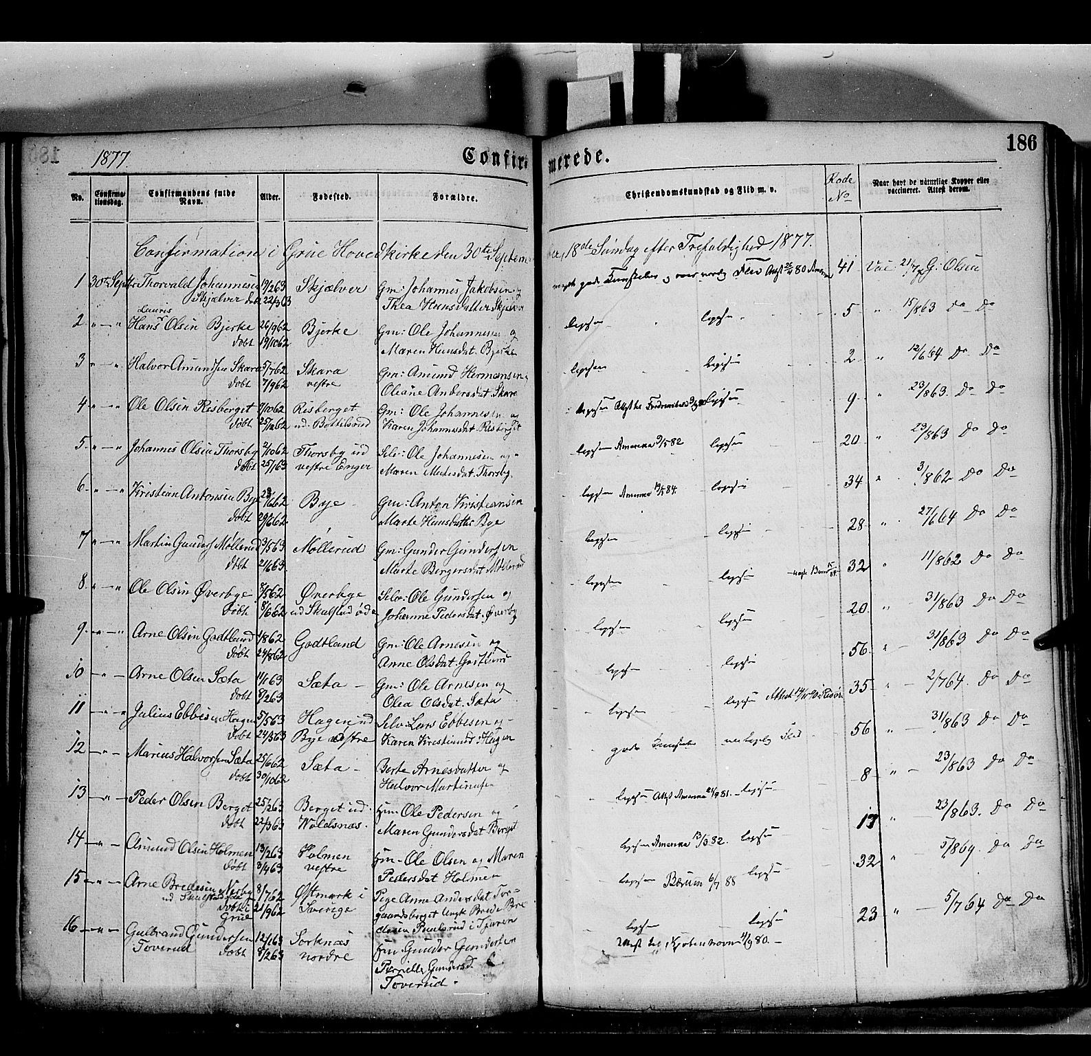 Grue prestekontor, AV/SAH-PREST-036/H/Ha/Haa/L0011: Parish register (official) no. 11, 1873-1880, p. 186