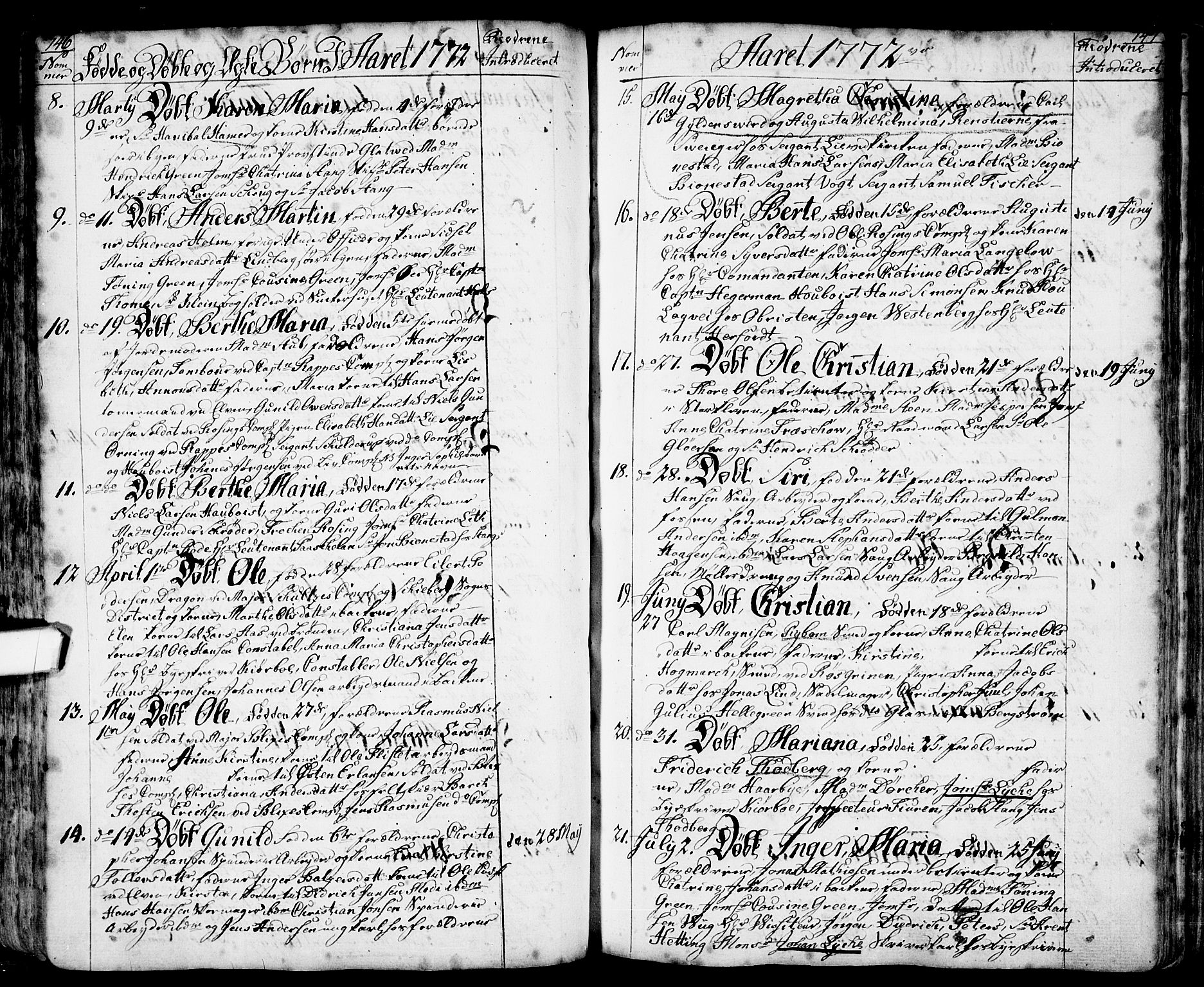 Halden prestekontor Kirkebøker, SAO/A-10909/F/Fa/L0001: Parish register (official) no. I 1, 1758-1791, p. 146-147